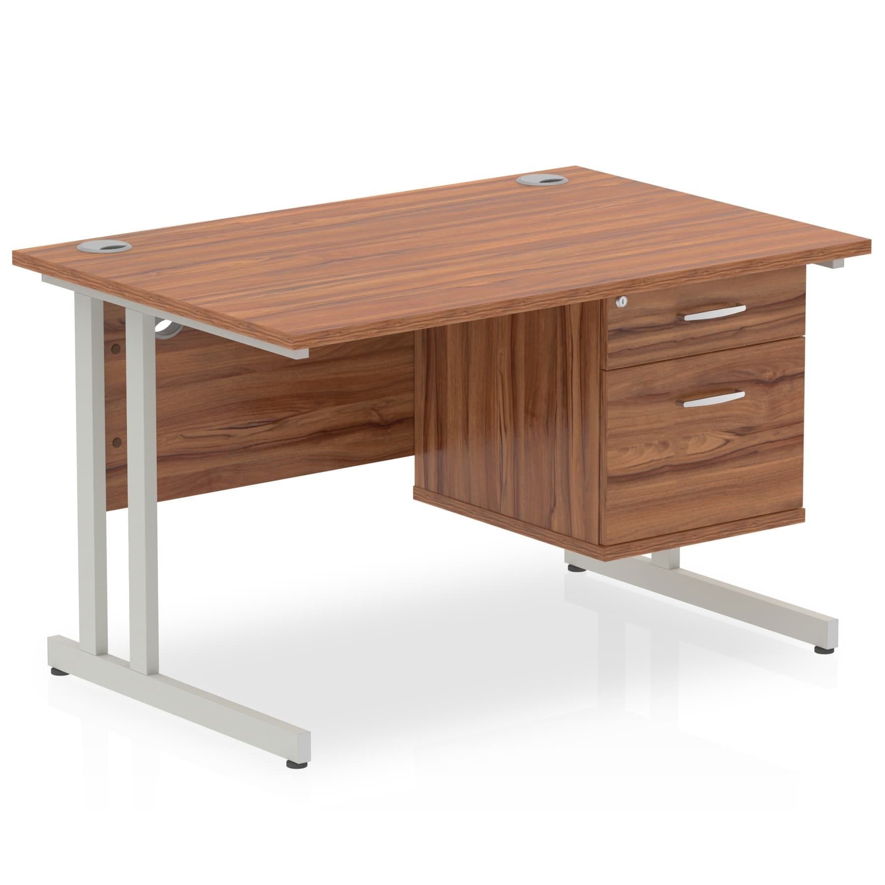 Impulse 1800mm Cable Managed Straight Desk With Single Fixed Pedestal - Image 17