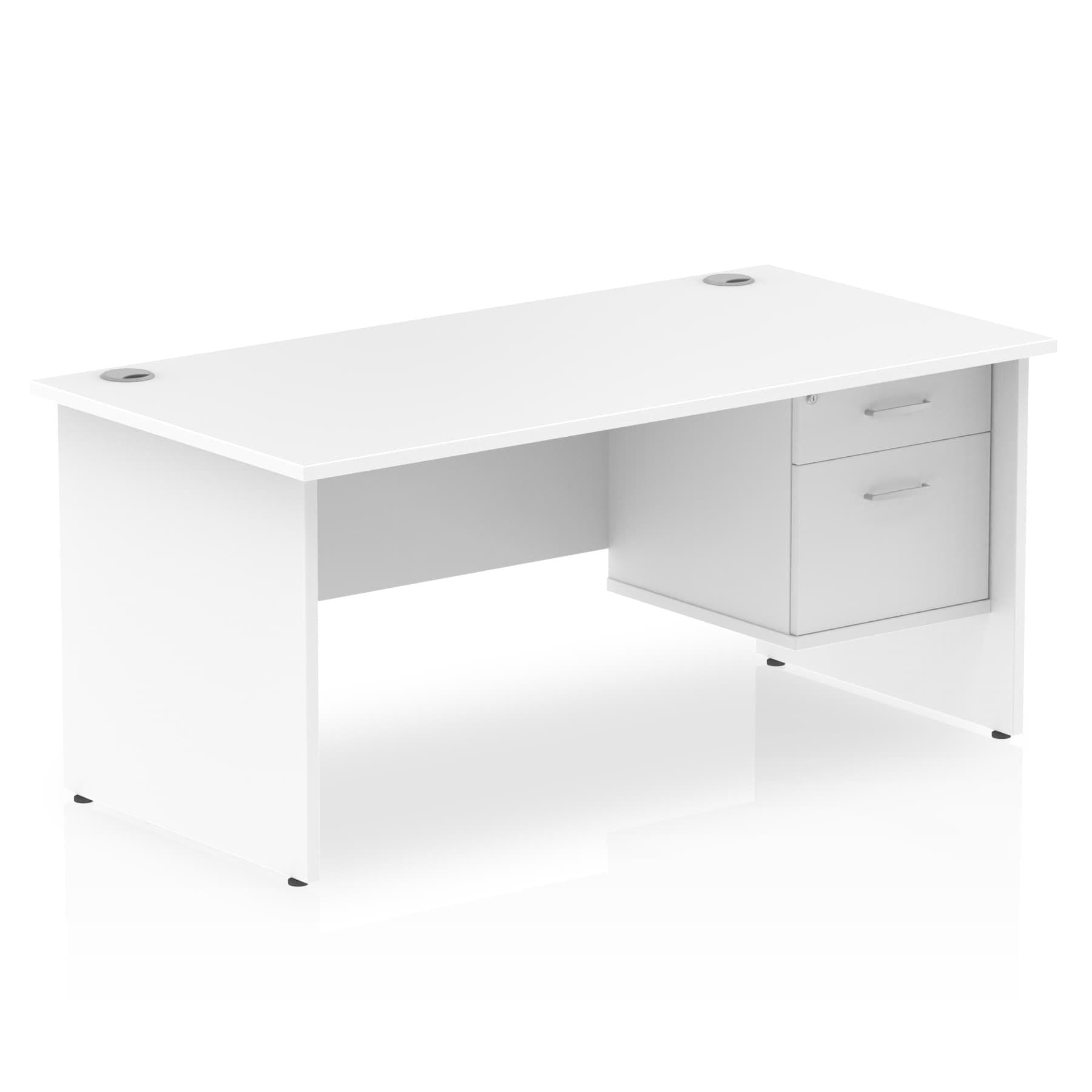 Impulse 1600mm Panel End Straight Desk With Single Fixed Pedestal - Image 11
