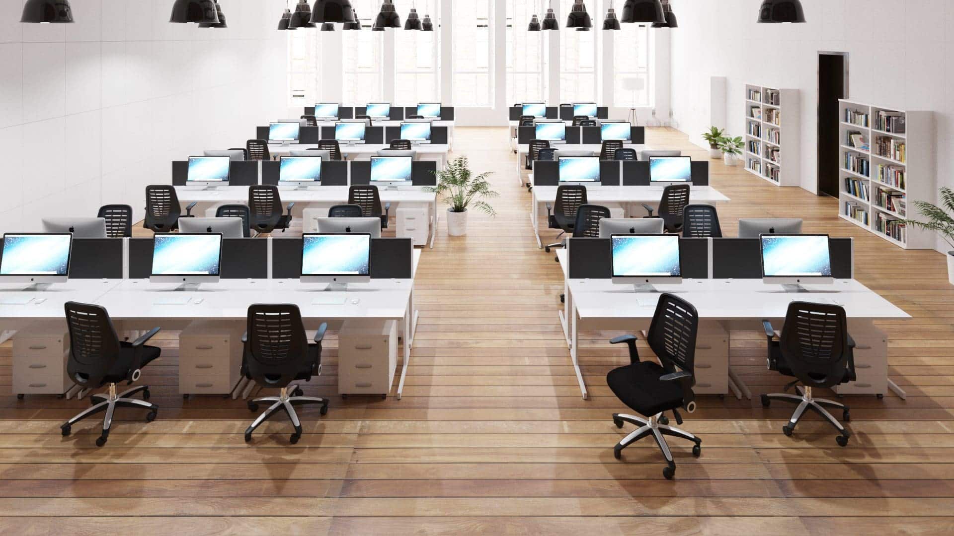 Impulse 1000mm Straight Desk Cable Managed Leg - Image 81