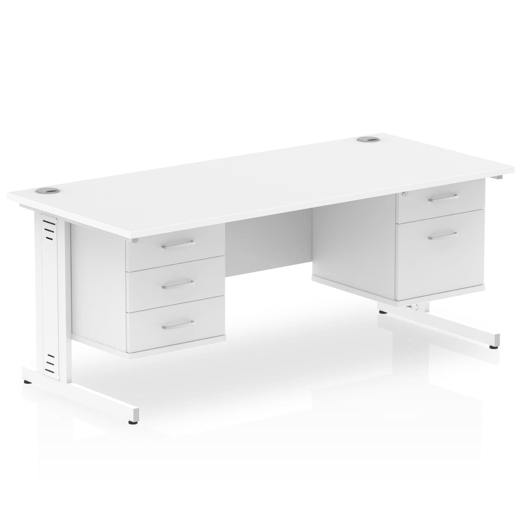Impulse 1800mm Cable Managed Straight Desk With Two Fixed Pedestal - Image 31