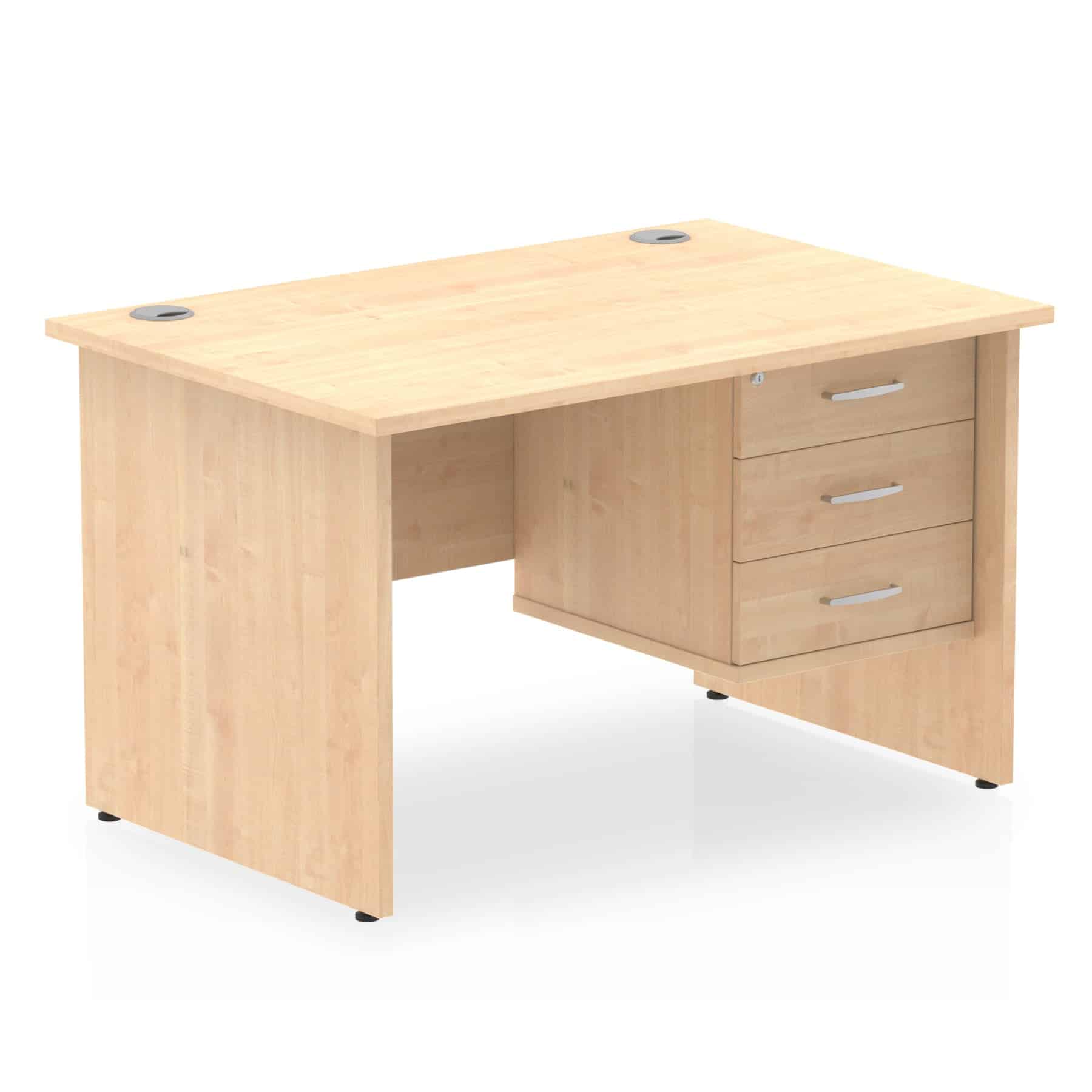 Impulse 1200mm Panel End Straight Desk With Single Fixed Pedestal - Image 6
