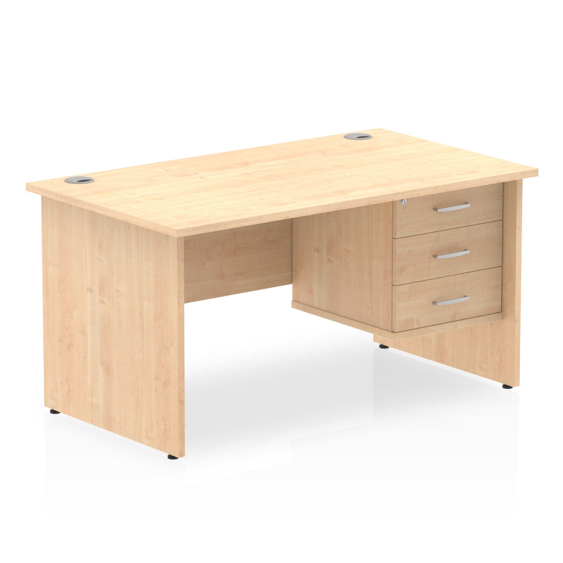 Impulse 1400mm Panel End Straight Desk With Single Fixed Pedestal - Image 6