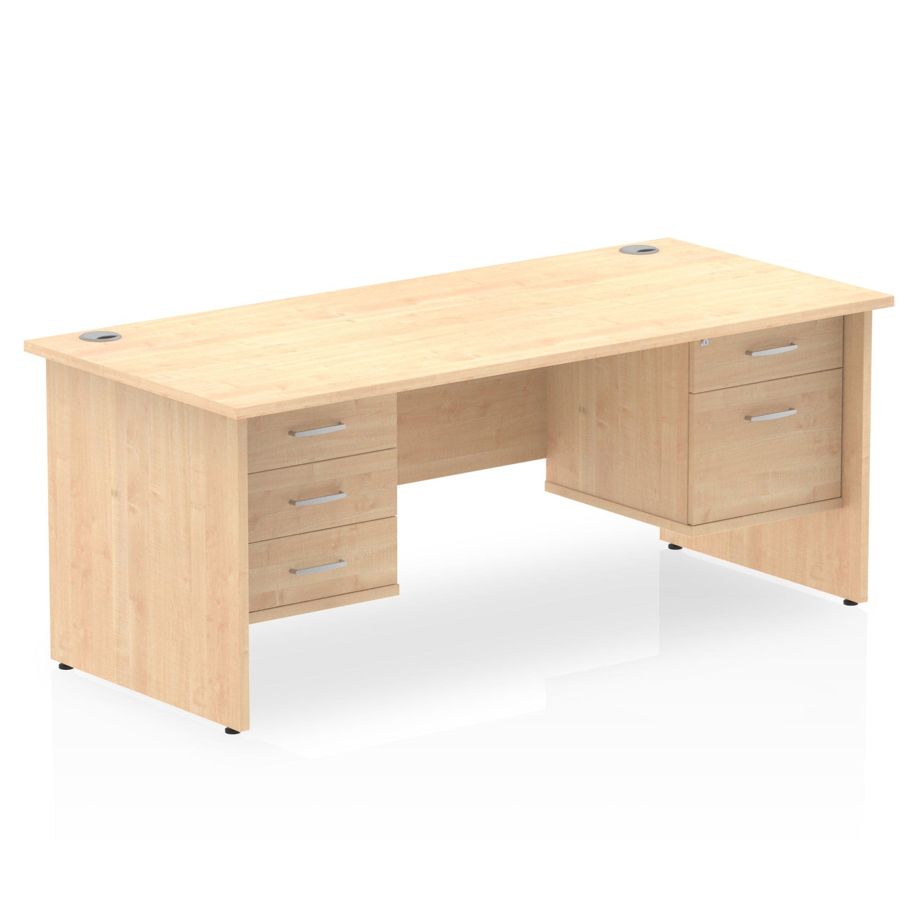 Impulse 1600mm Panel End Straight Desk With Two Fixed Pedestal - Image 9