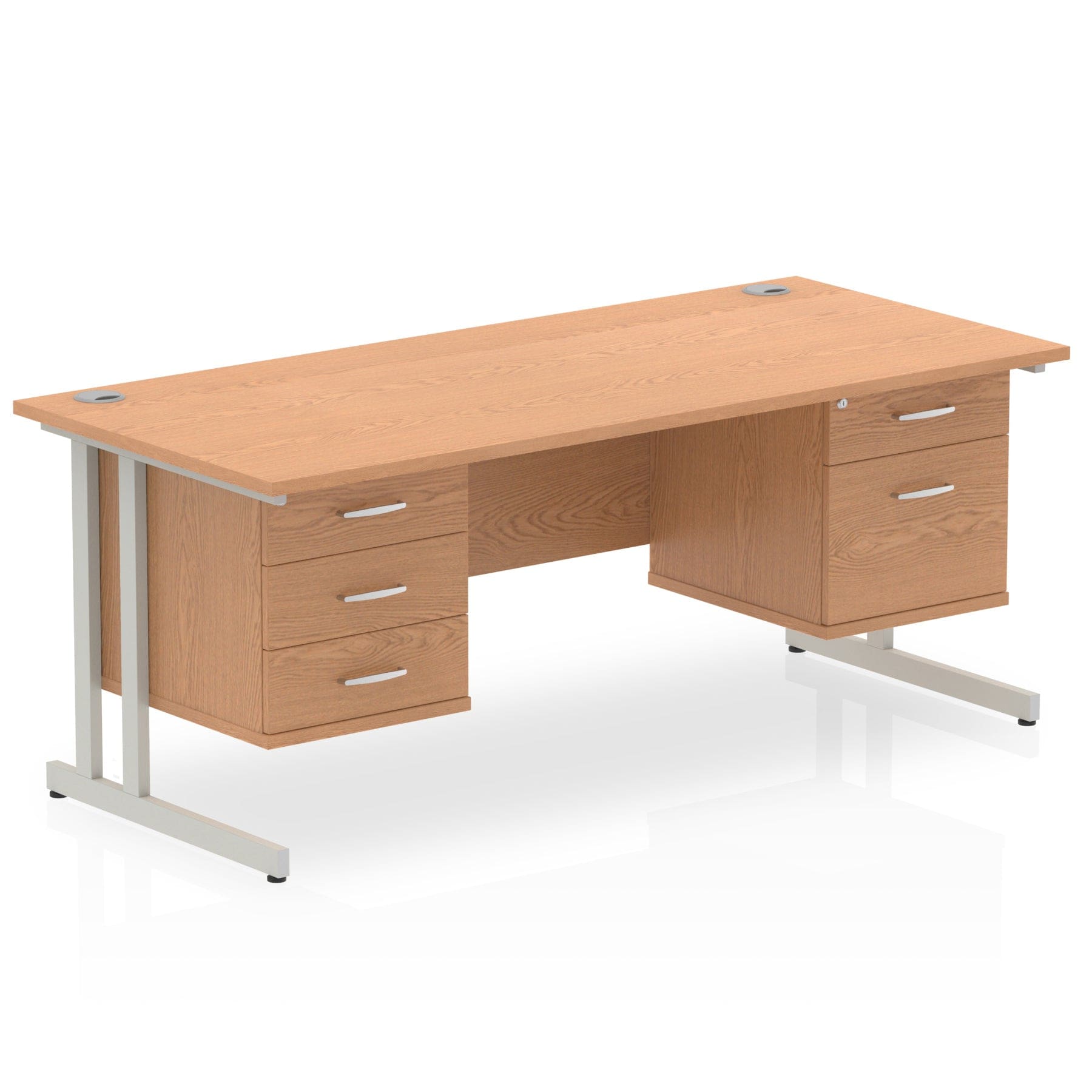 Impulse 1800mm Cantilever Straight Desk With Two Fixed Pedestal - Image 28