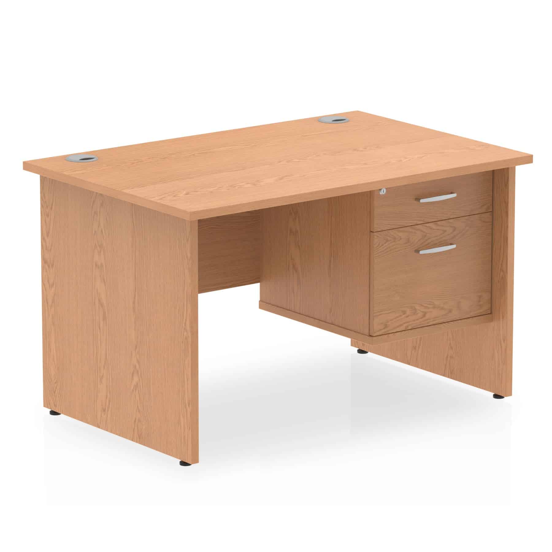 Impulse 1200mm Panel End Straight Desk With Single Fixed Pedestal - Image 7
