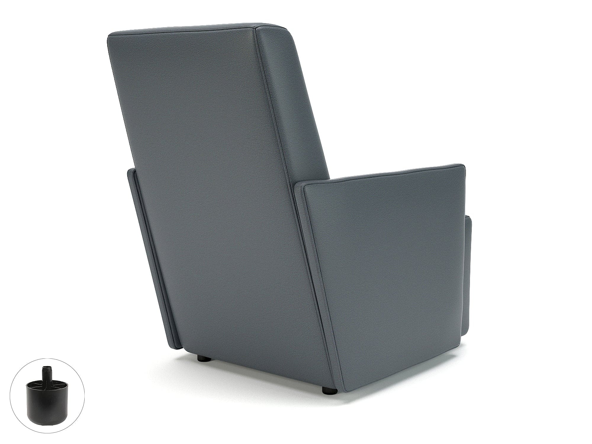 Pella 69cm Wide Armchair in Cristina Marrone Ultima Faux Leather - Image 3