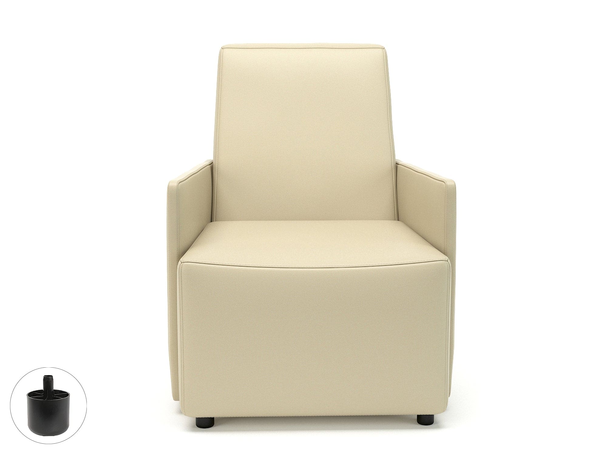 Pella 69cm Wide Armchair in Cristina Marrone Ultima Faux Leather - Image 5