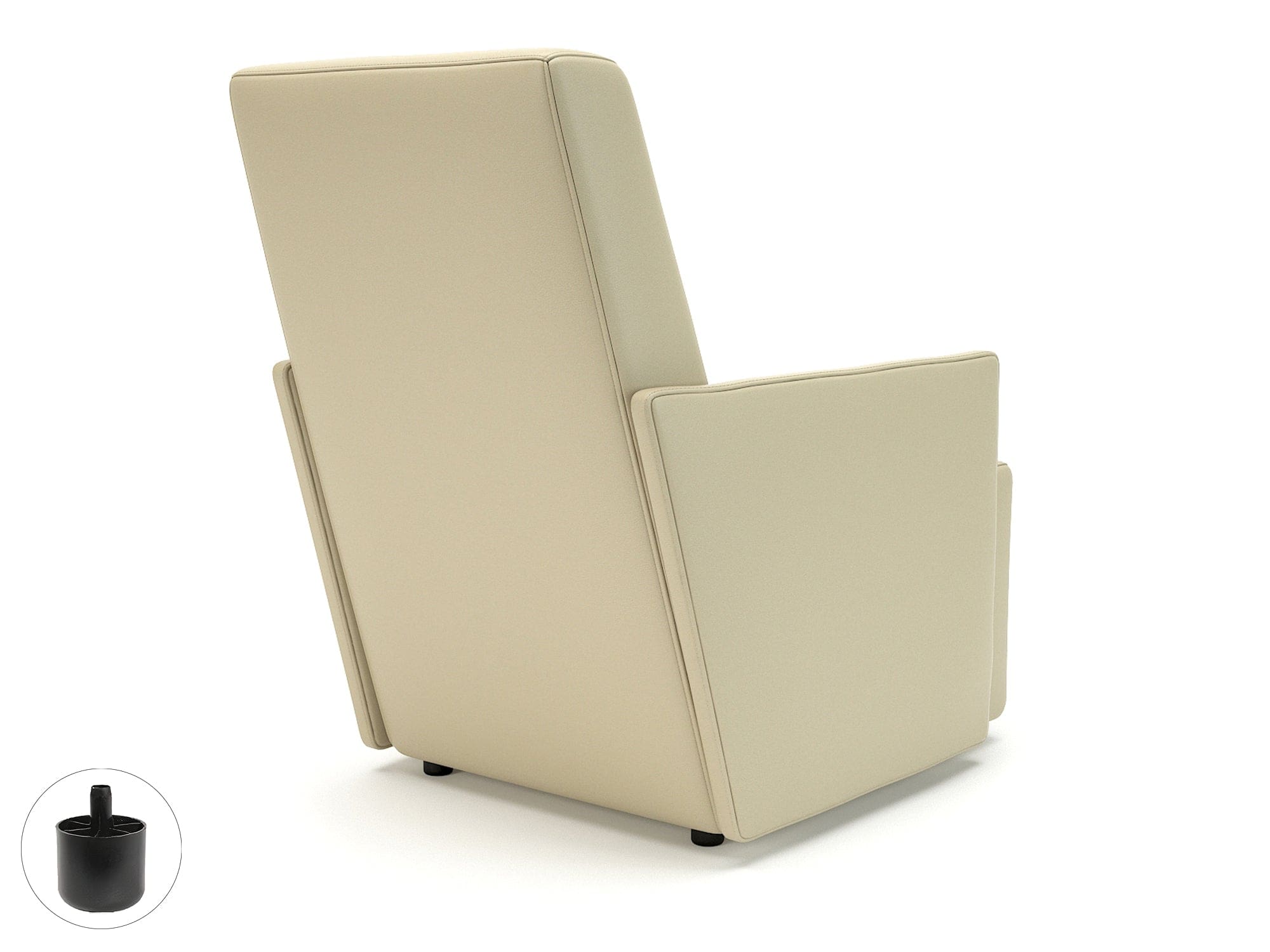 Pella 69cm Wide Armchair in Cristina Marrone Ultima Faux Leather - Image 6