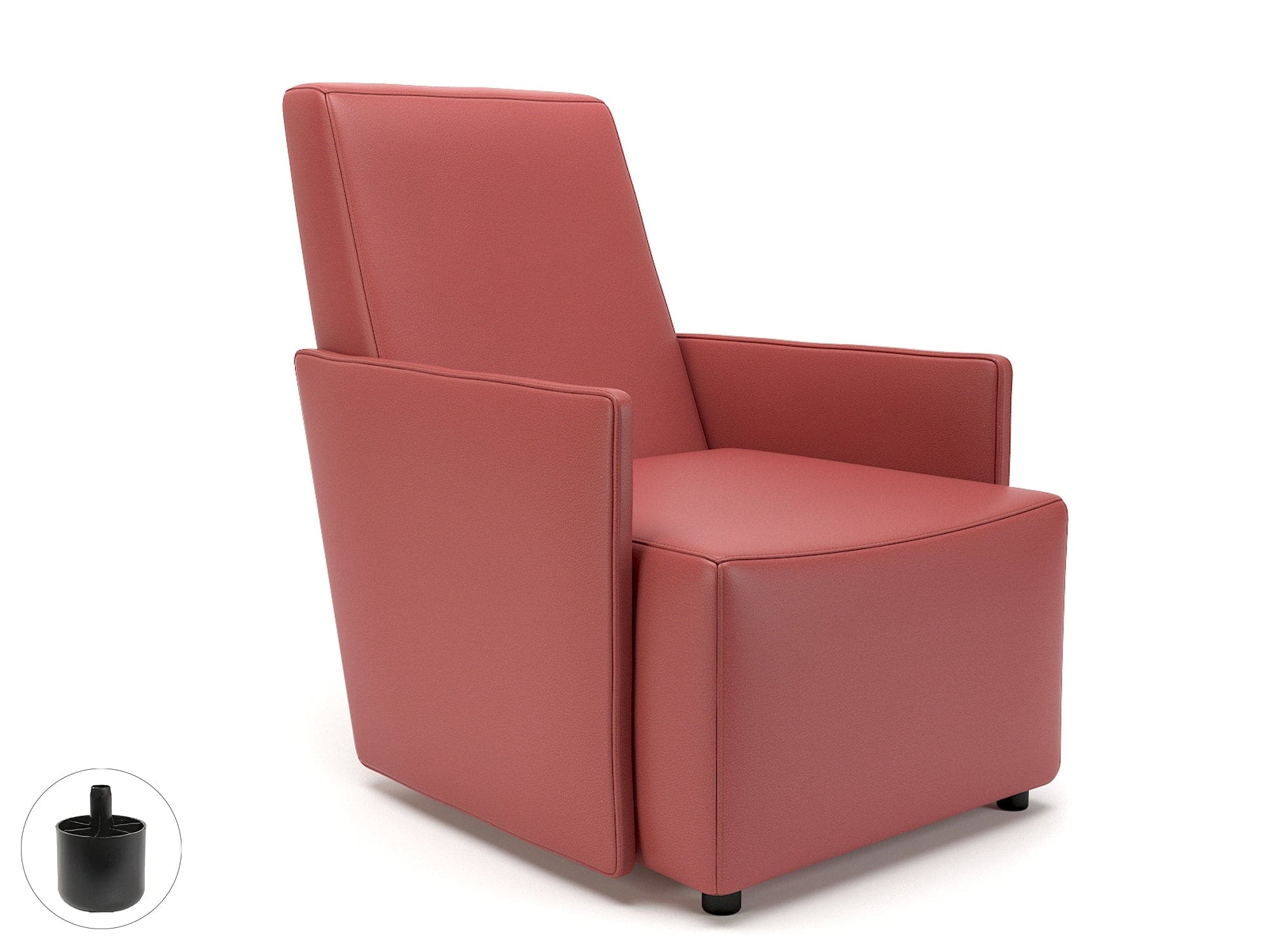 Pella 69cm Wide Armchair in Cristina Marrone Ultima Faux Leather - Image 7