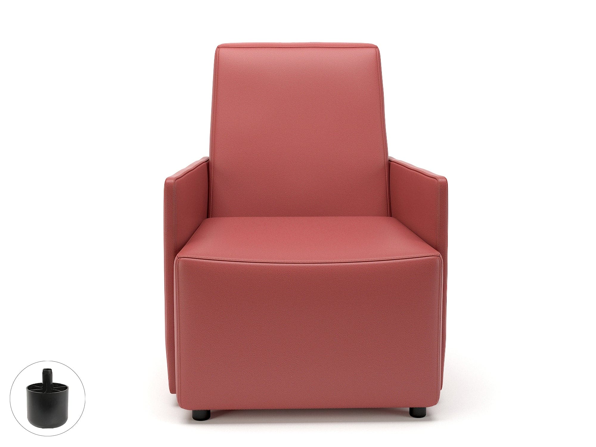 Pella 69cm Wide Armchair in Cristina Marrone Ultima Faux Leather - Image 8