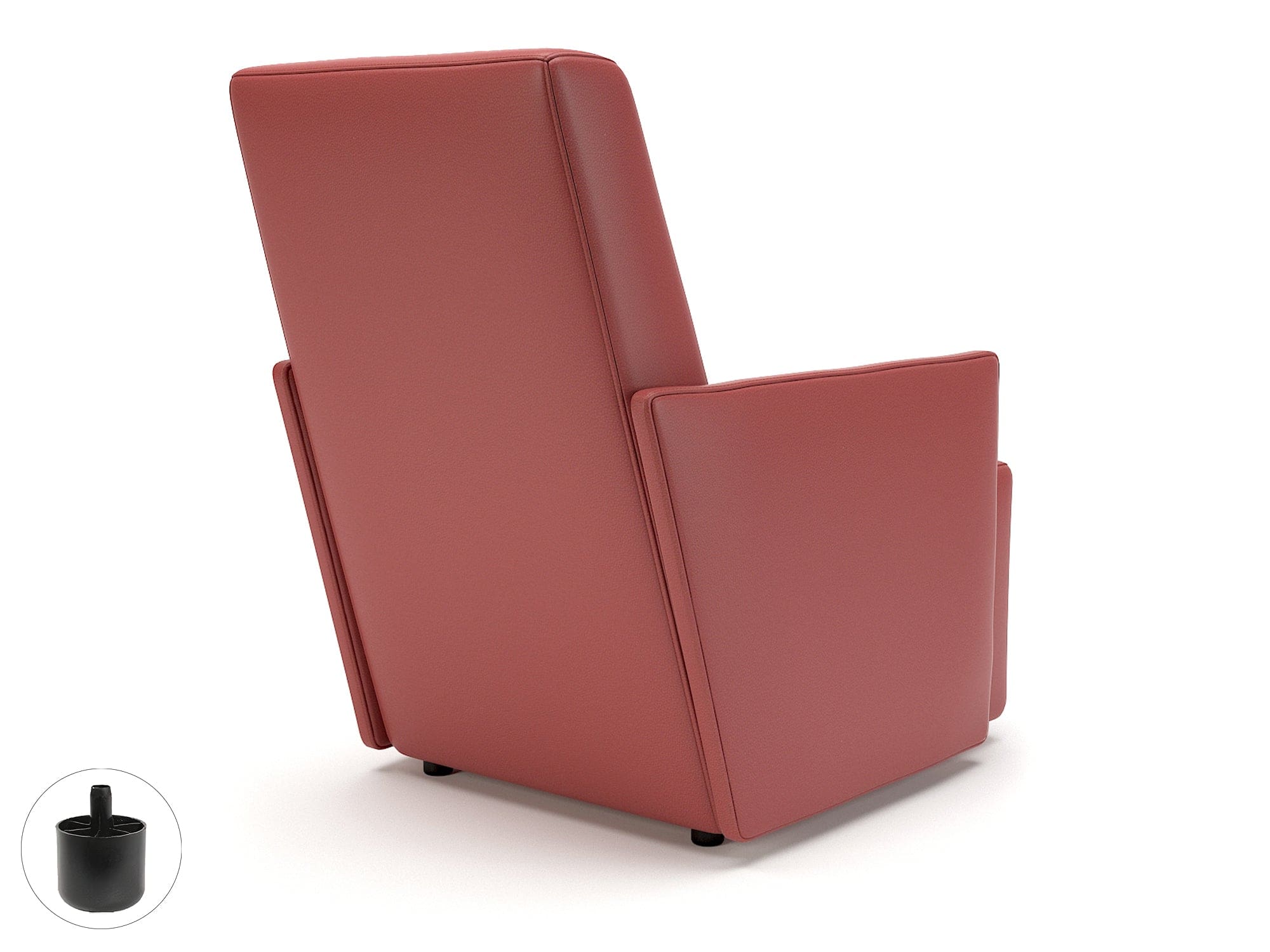 Pella 69cm Wide Armchair in Cristina Marrone Ultima Faux Leather - Image 9