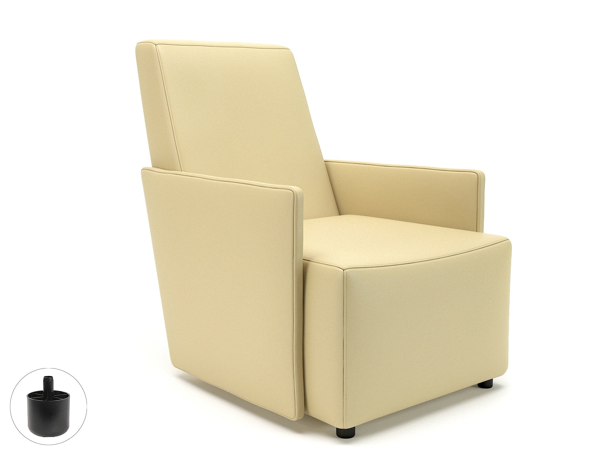 Pella 69cm Wide Armchair in Cristina Marrone Ultima Faux Leather - Image 10