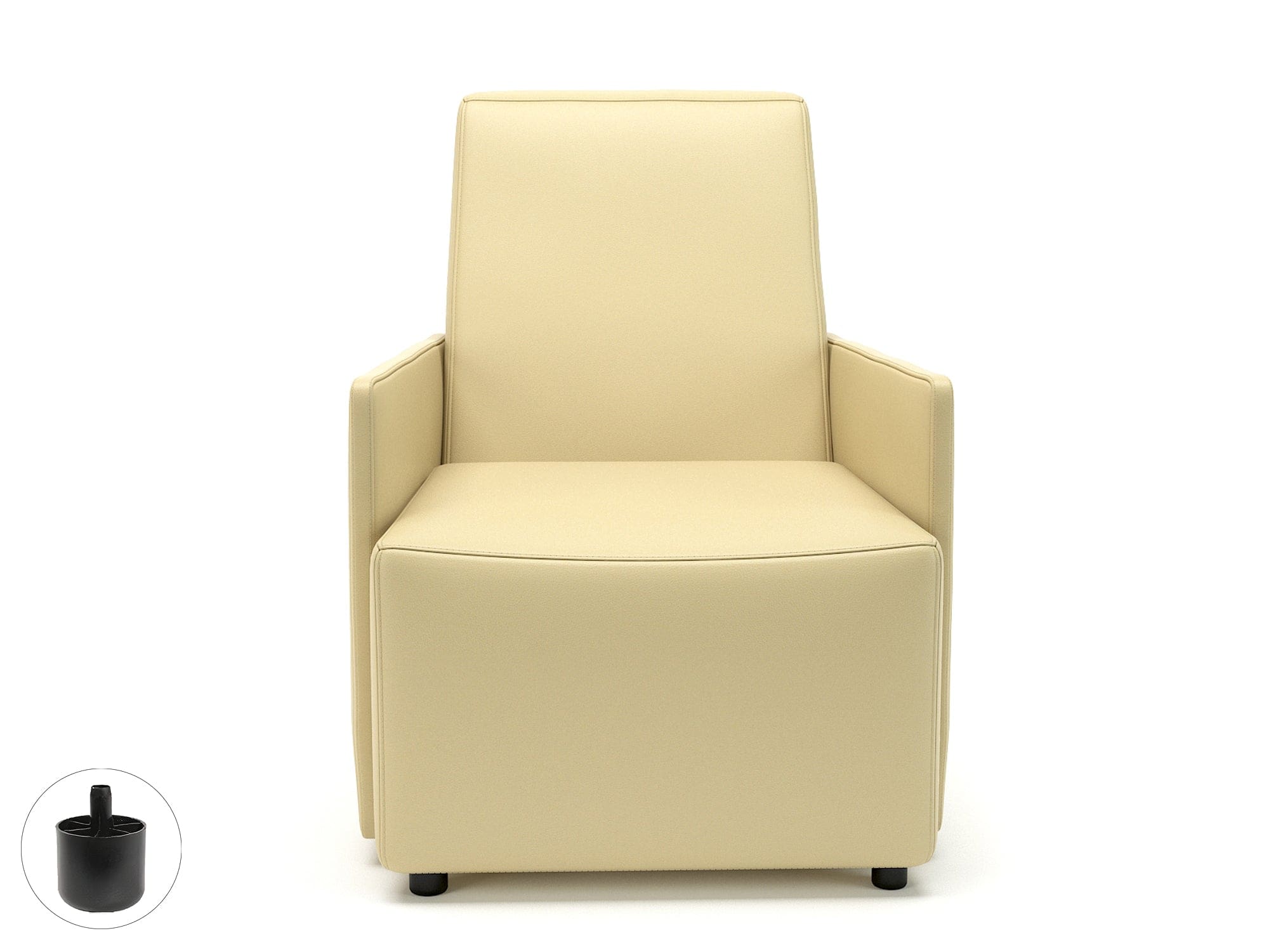 Pella 69cm Wide Armchair in Cristina Marrone Ultima Faux Leather - Image 11