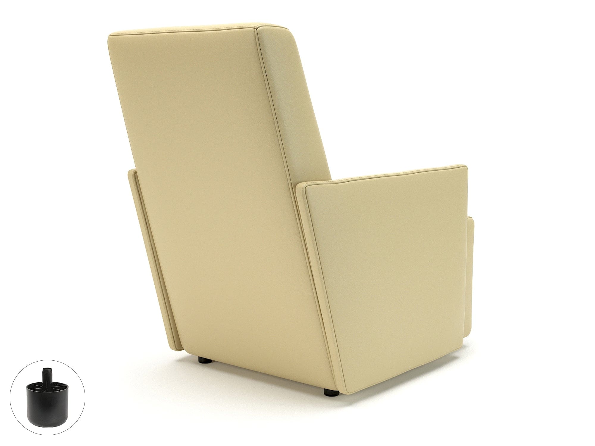 Pella 69cm Wide Armchair in Cristina Marrone Ultima Faux Leather - Image 12