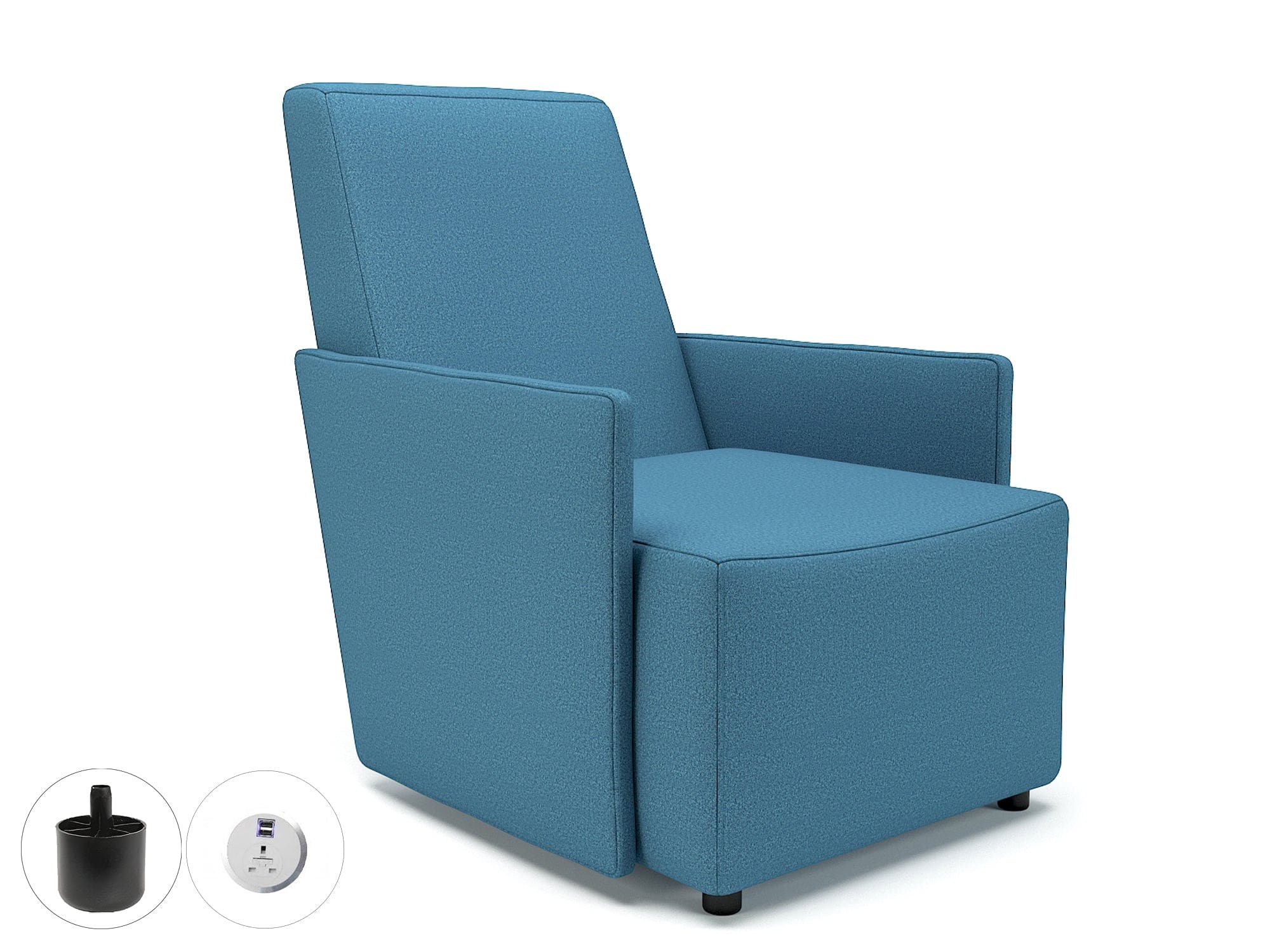 Pella 69cm Wide Armchair in Warwick Dolly Fabric with Socket - Image 7