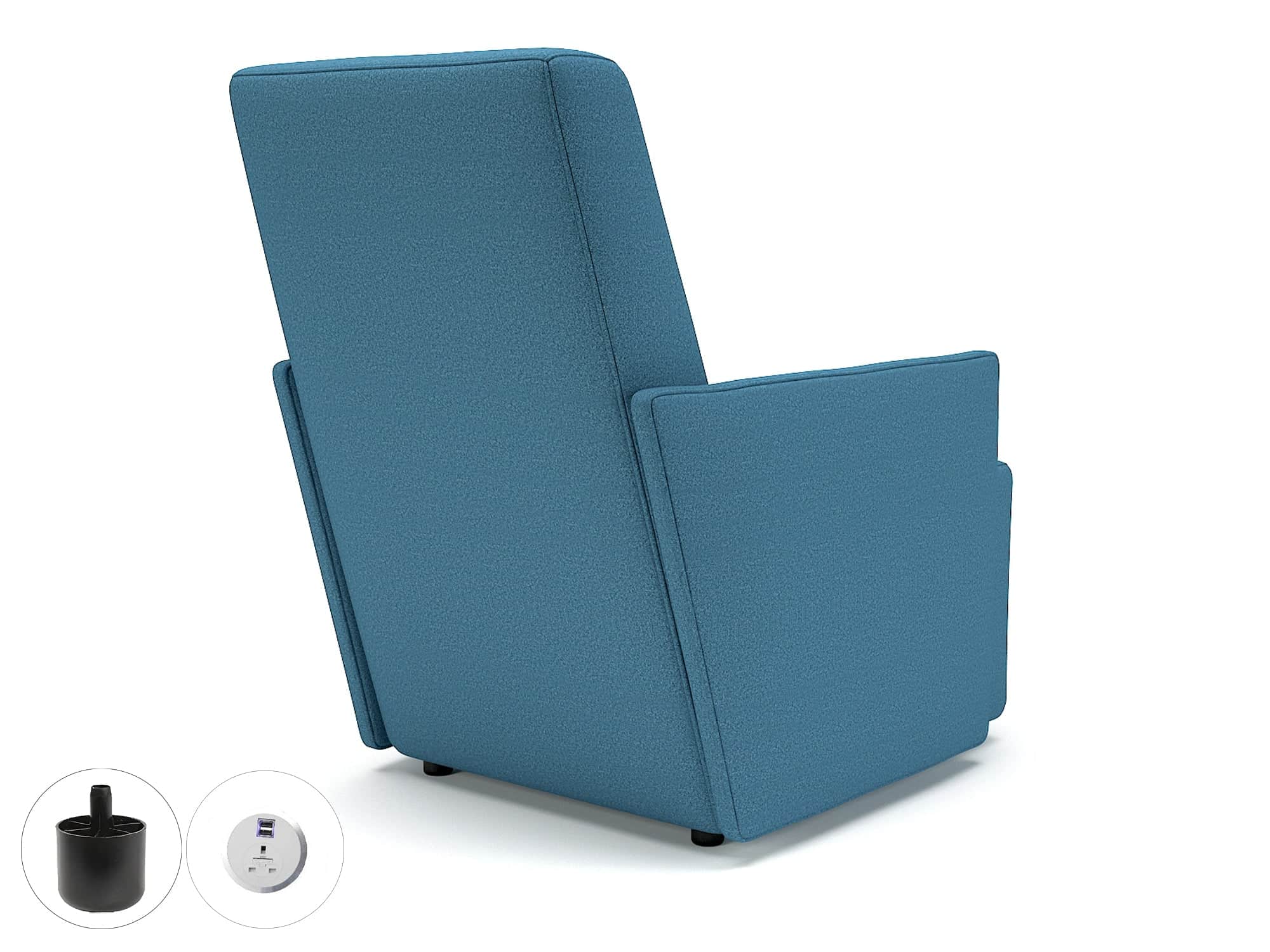 Pella 69cm Wide Armchair in Warwick Dolly Fabric with Socket - Image 9