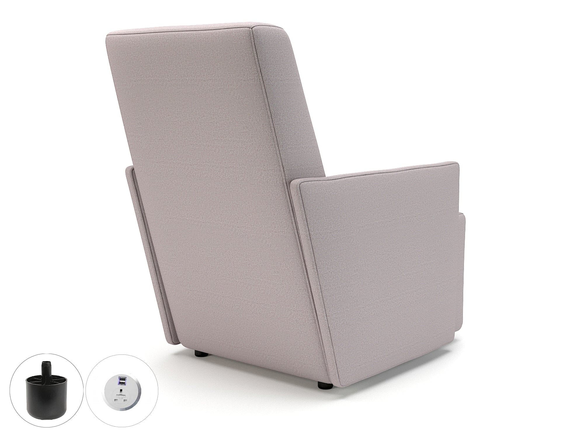 Pella 69cm Wide Armchair in Warwick Dolly Fabric with Socket - Image 12