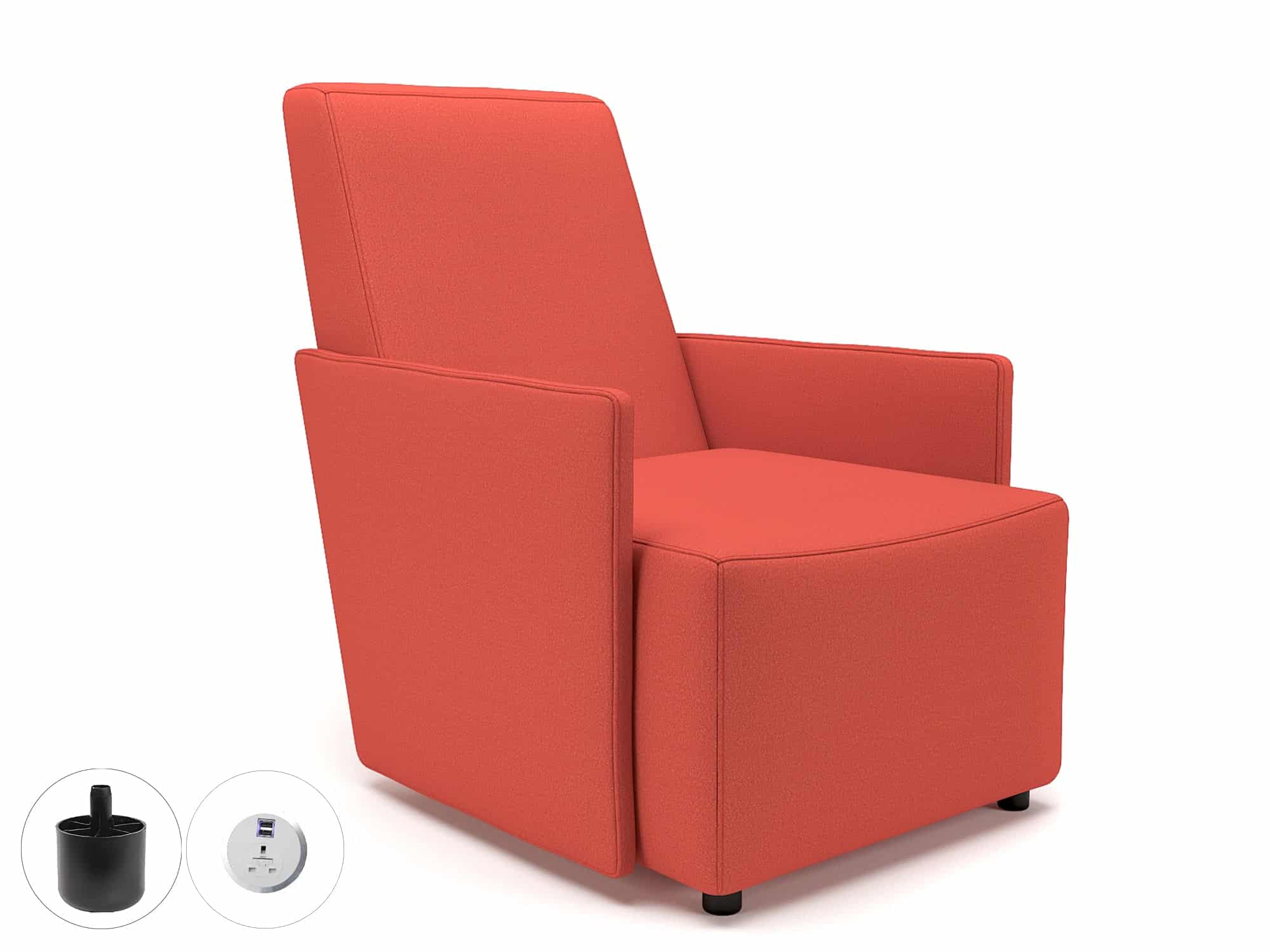 Pella 69cm Wide Armchair in Warwick Dolly Fabric with Socket - Image 13