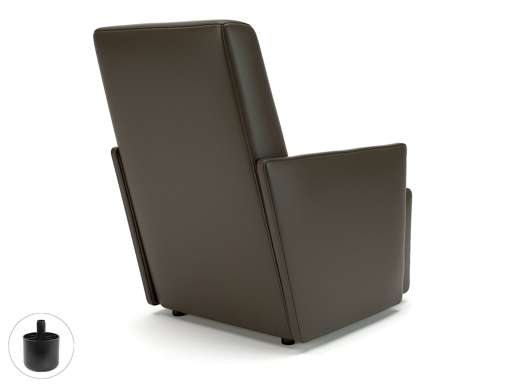 Pella 69cm Wide Armchair in Cristina Marrone Ultima Faux Leather - Image 15