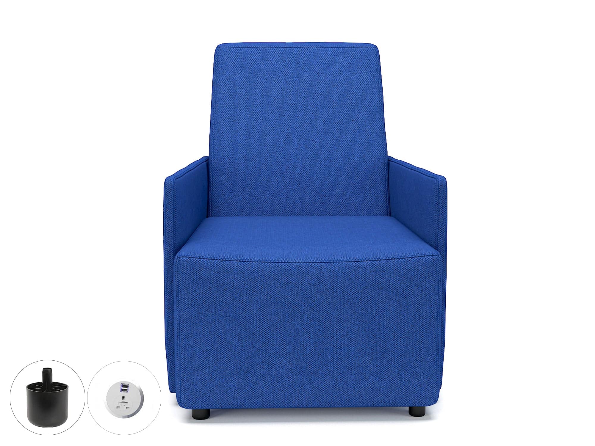 Pella 69cm Wide Armchair in Camira Era Fabric with Socket - Image 14