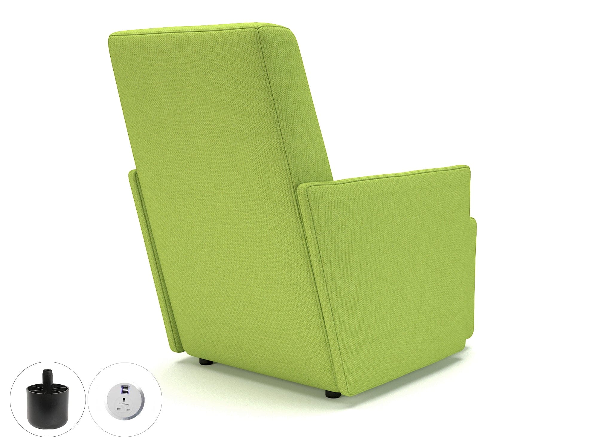 Pella 69cm Wide Armchair in Camira Era Fabric with Socket - Image 18