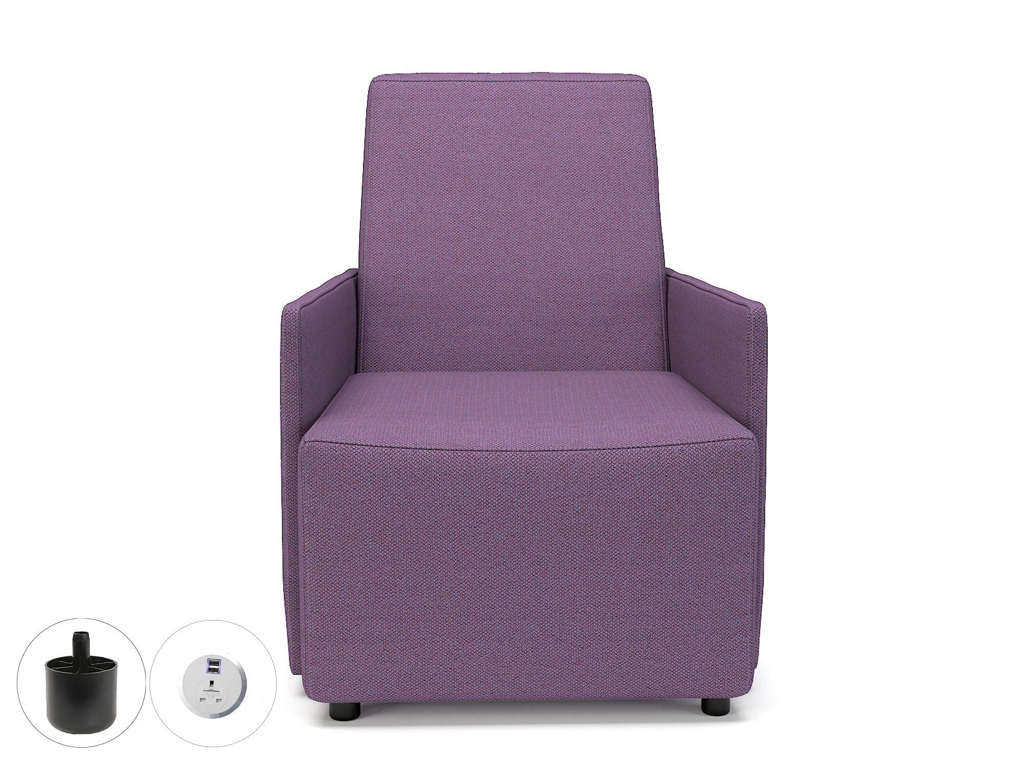 Pella 69cm Wide Armchair in Camira Era Fabric with Socket - Image 23