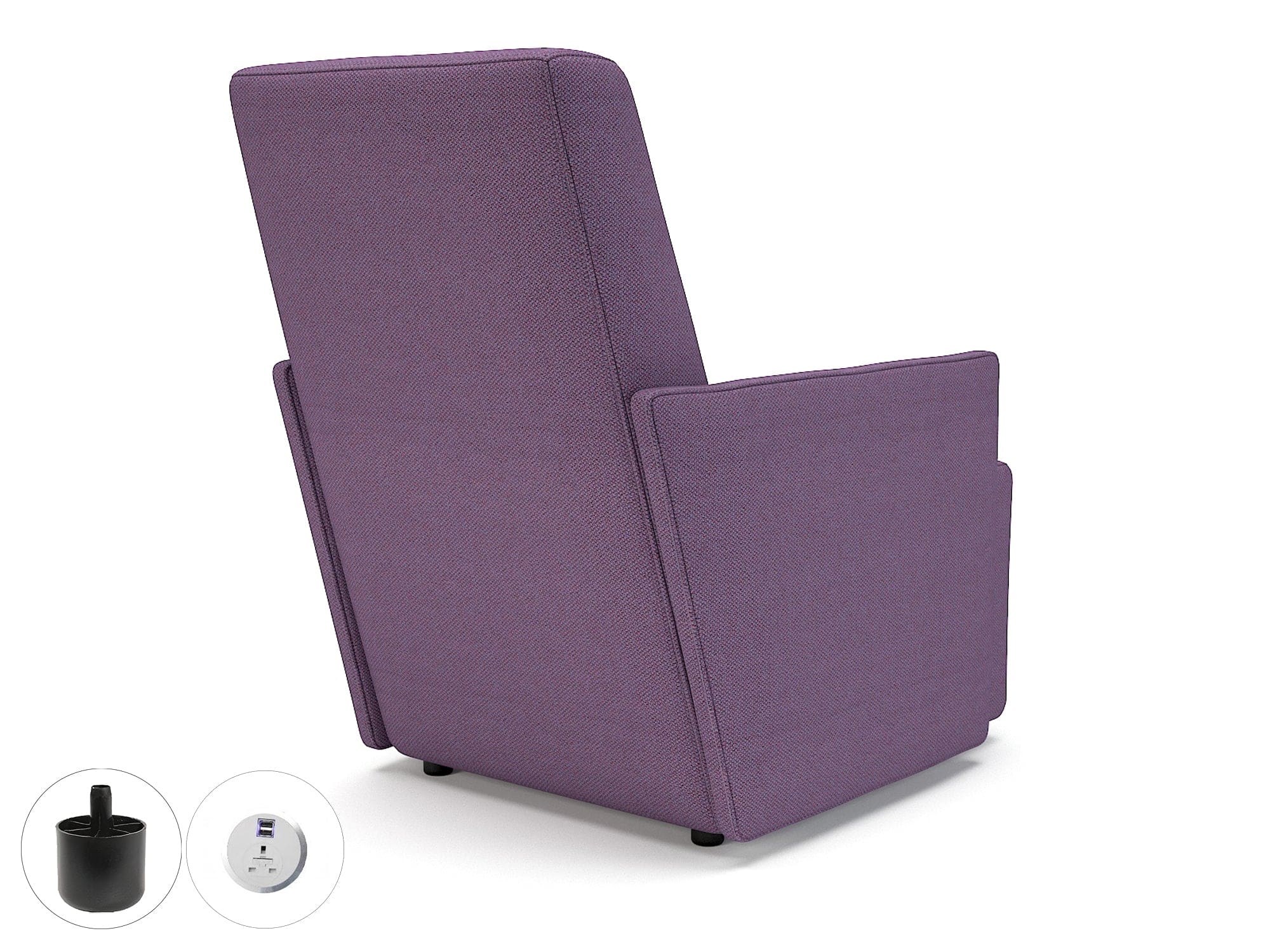 Pella 69cm Wide Armchair in Camira Era Fabric with Socket - Image 24