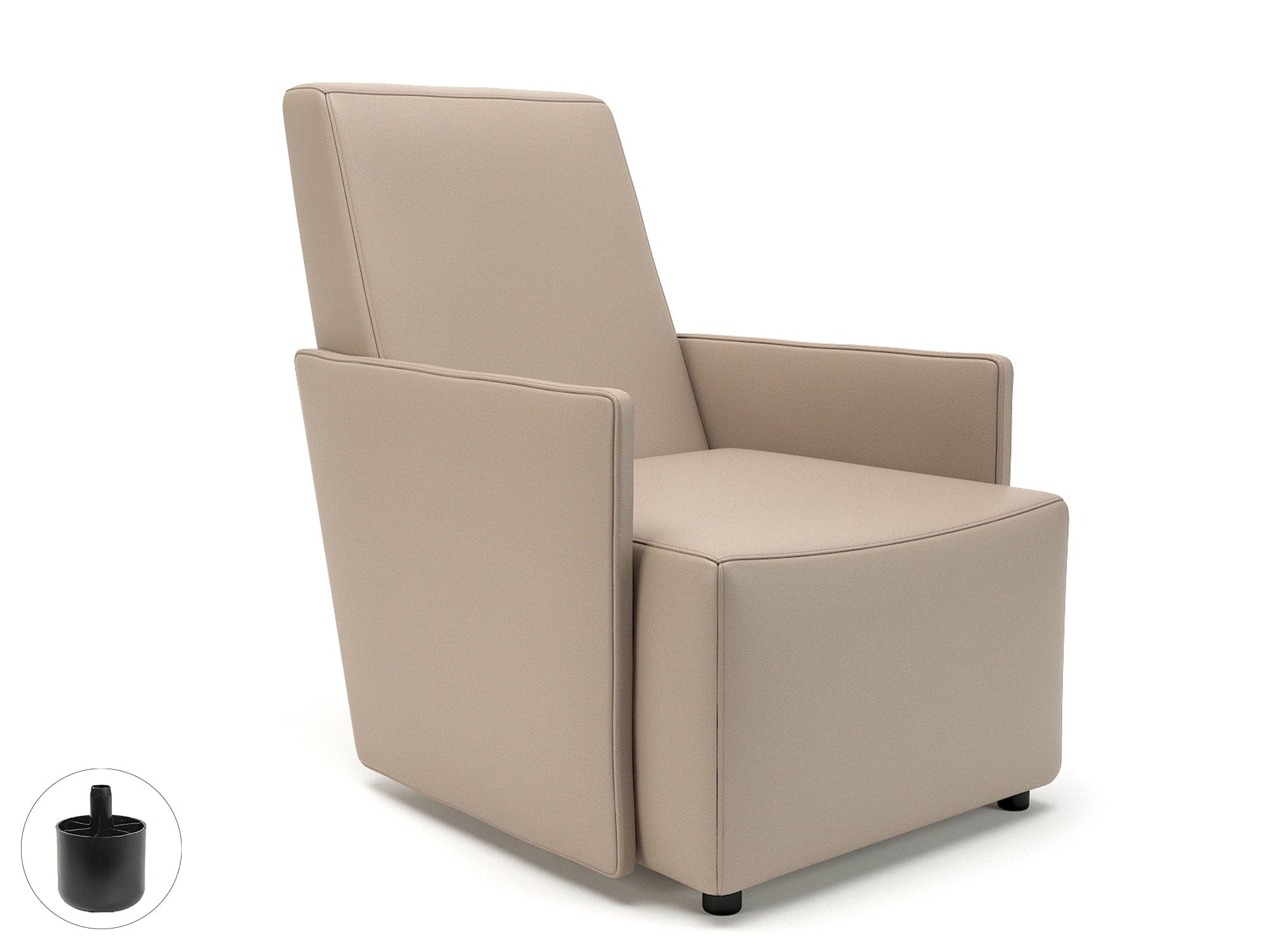 Pella 69cm Wide Armchair in Cristina Marrone Ultima Faux Leather - Image 16