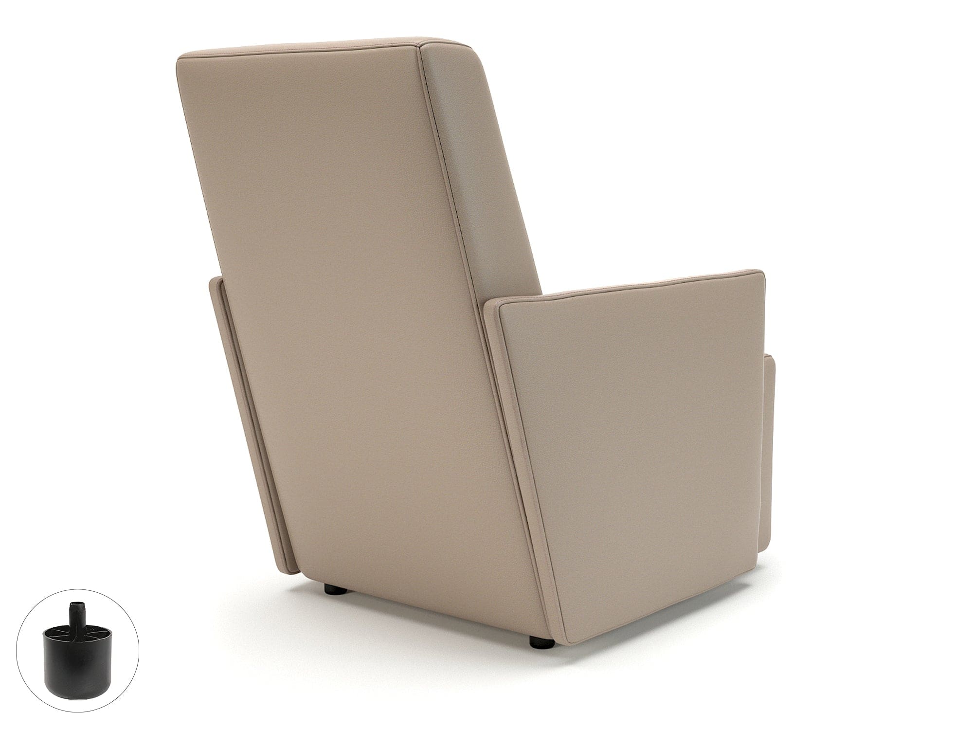 Pella 69cm Wide Armchair in Cristina Marrone Ultima Faux Leather - Image 18