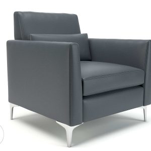 Roselle 90cm Wide Armchair in Cristina Marrone Ultima Faux Leather