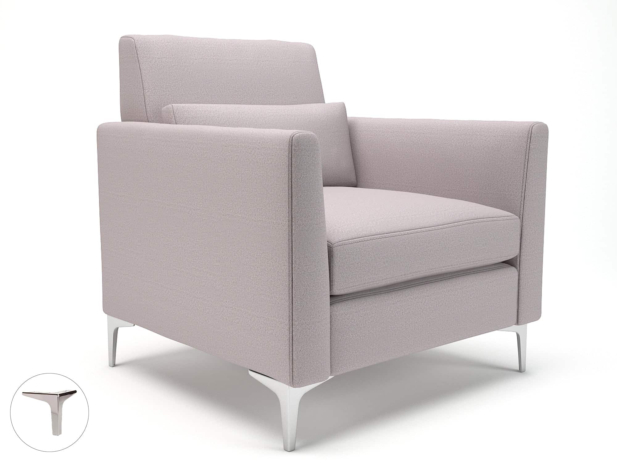 Roselle 90cm Wide Armchair in Warwick Dolly Fabric - Image 37