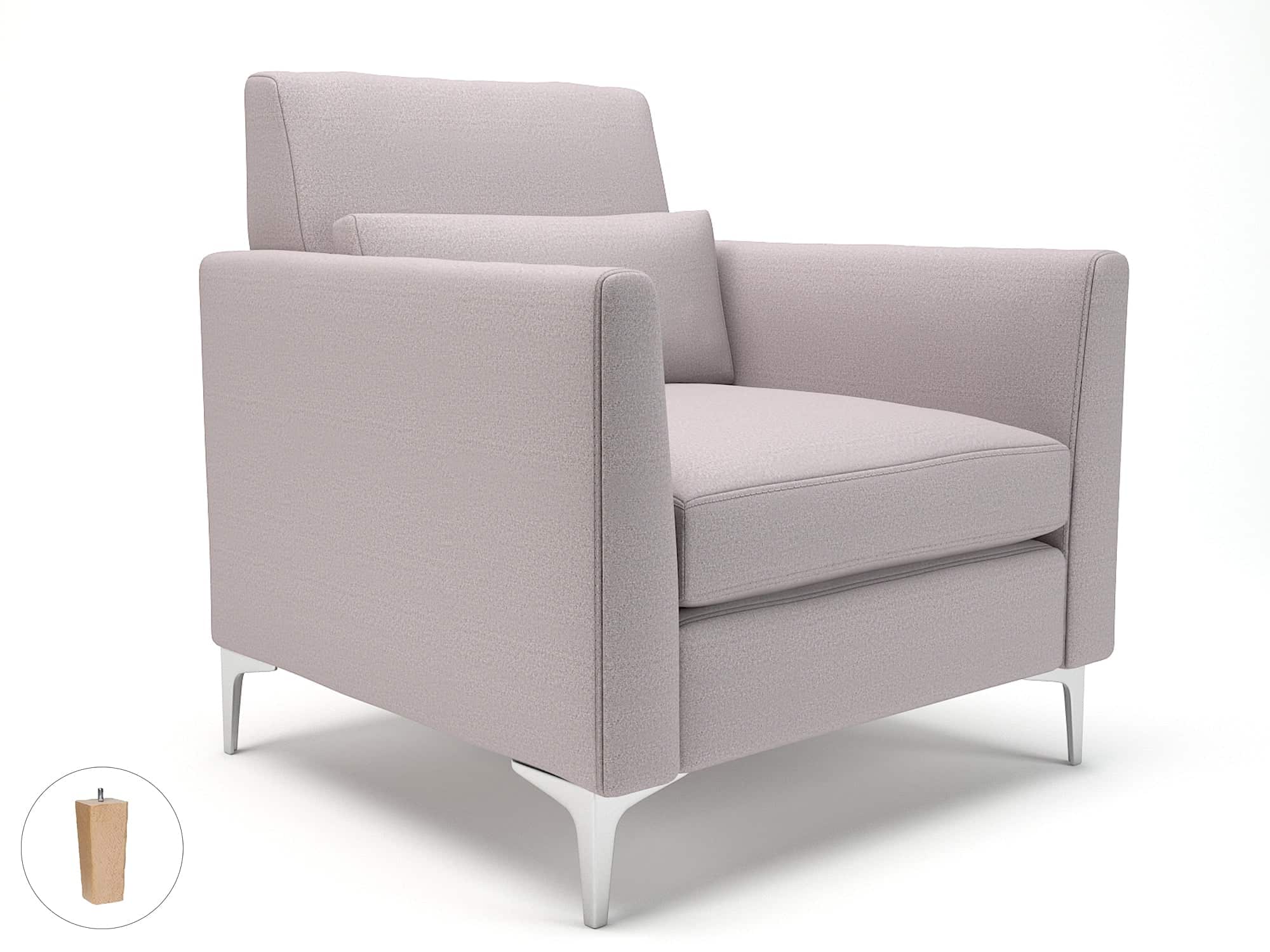 Roselle 90cm Wide Armchair in Warwick Dolly Fabric - Image 46