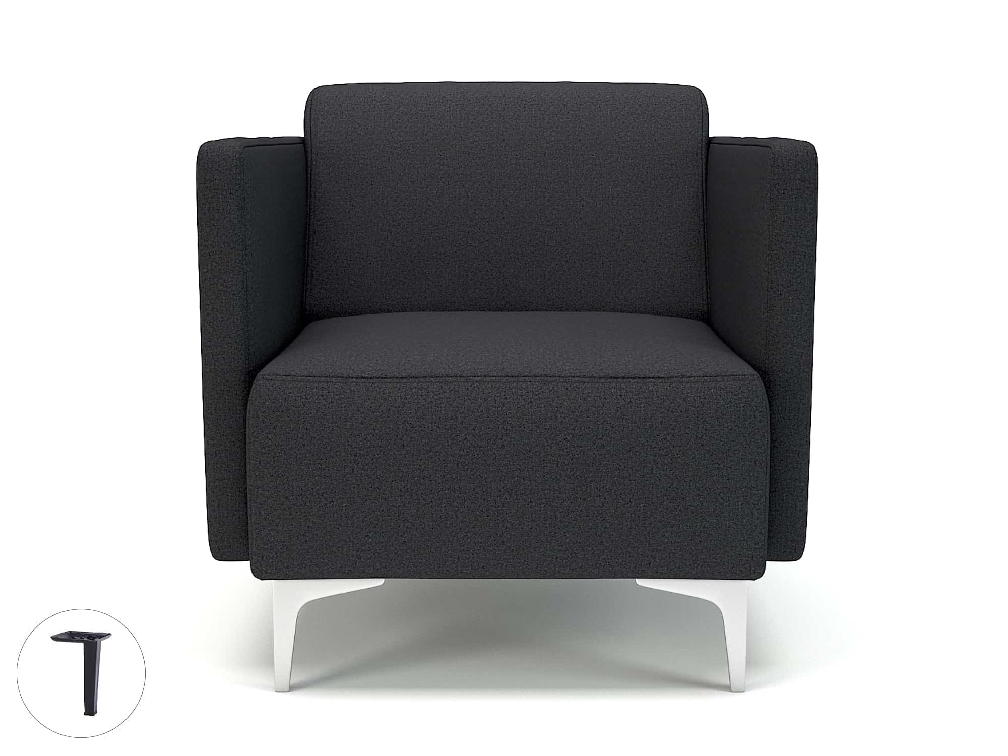 Napa Slim Arm 75cm Wide Armchair in Warwick Dolly Fabric - Image 17