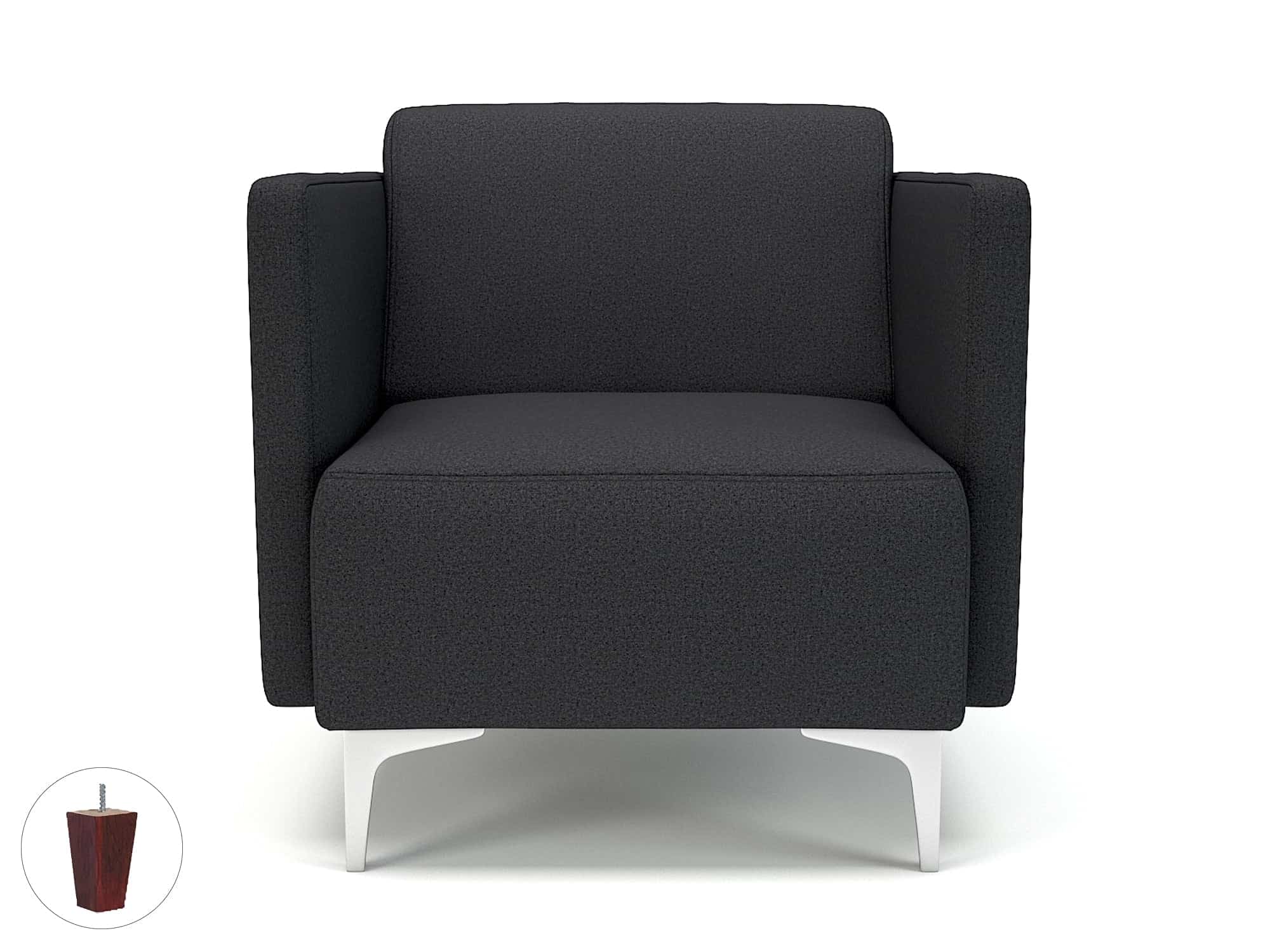 Napa Slim Arm 75cm Wide Armchair in Warwick Dolly Fabric - Image 20