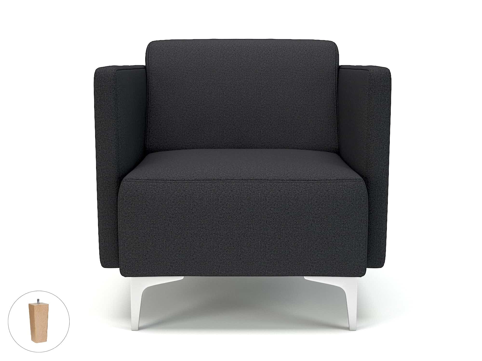 Napa Slim Arm 75cm Wide Armchair in Warwick Dolly Fabric - Image 23