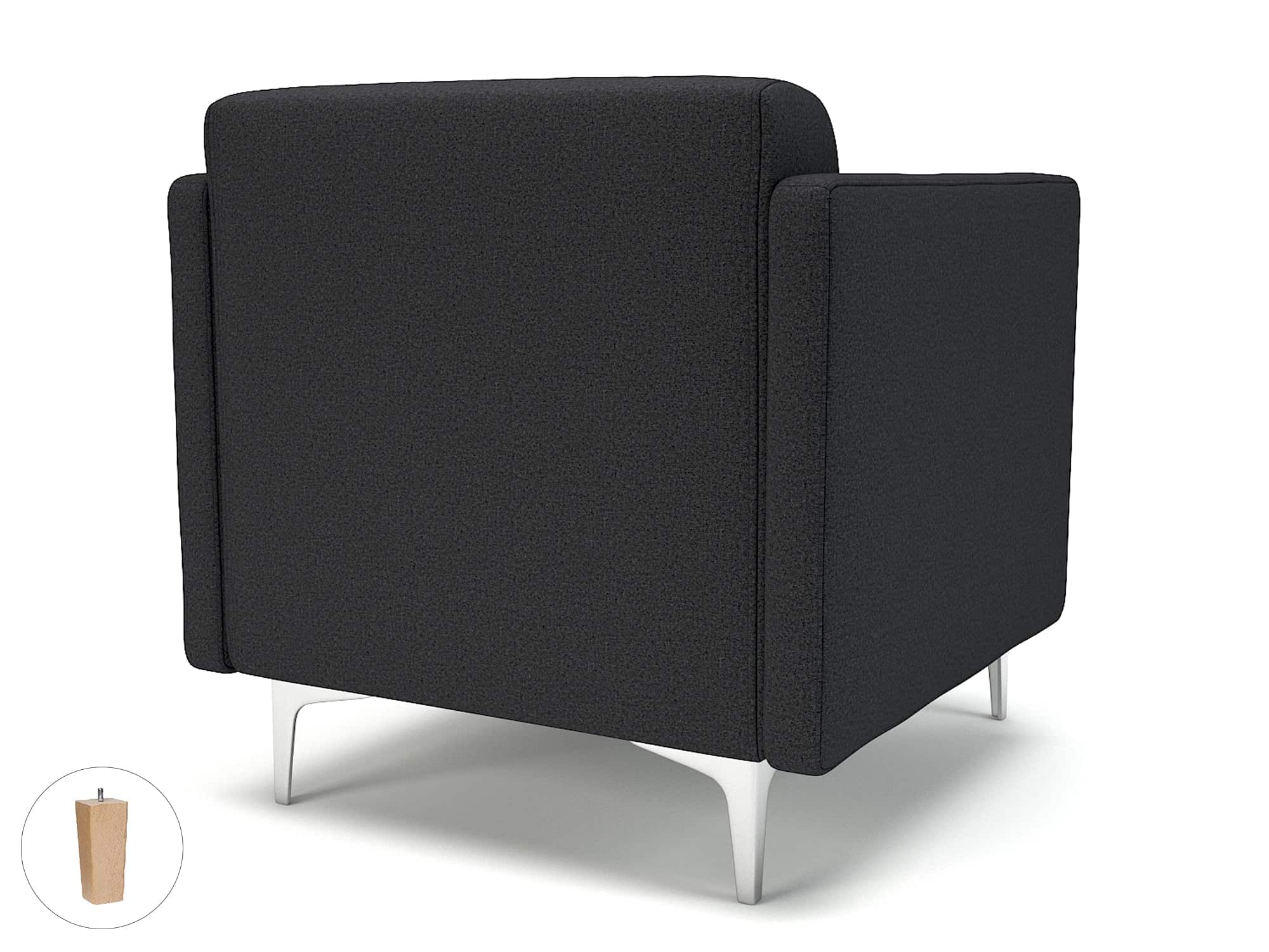 Napa Slim Arm 75cm Wide Armchair in Warwick Dolly Fabric - Image 24