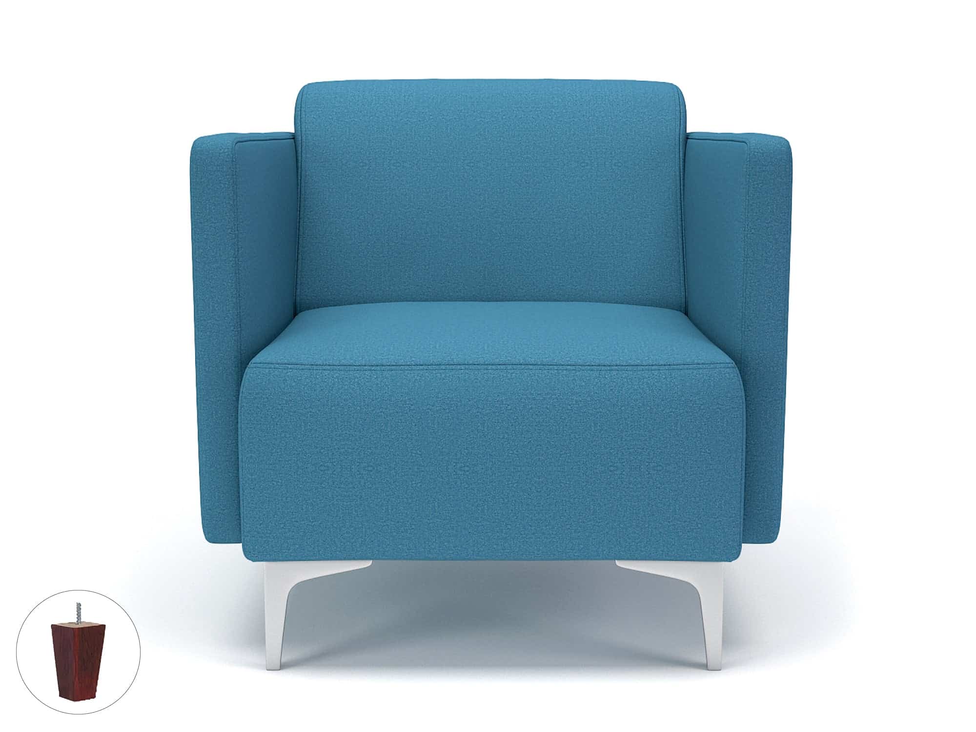 Napa Slim Arm 75cm Wide Armchair in Warwick Dolly Fabric - Image 32