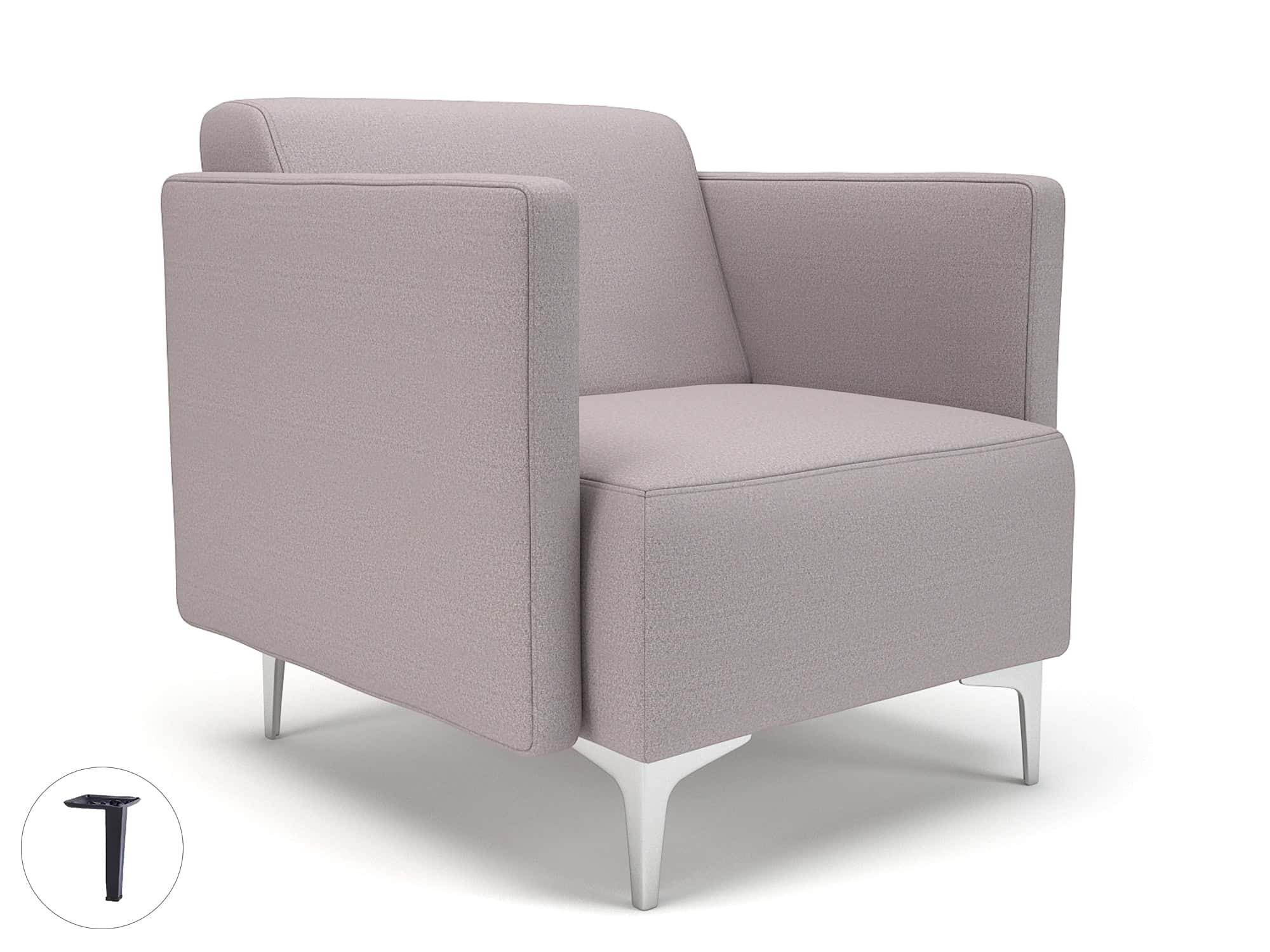 Napa Slim Arm 75cm Wide Armchair in Warwick Dolly Fabric - Image 40