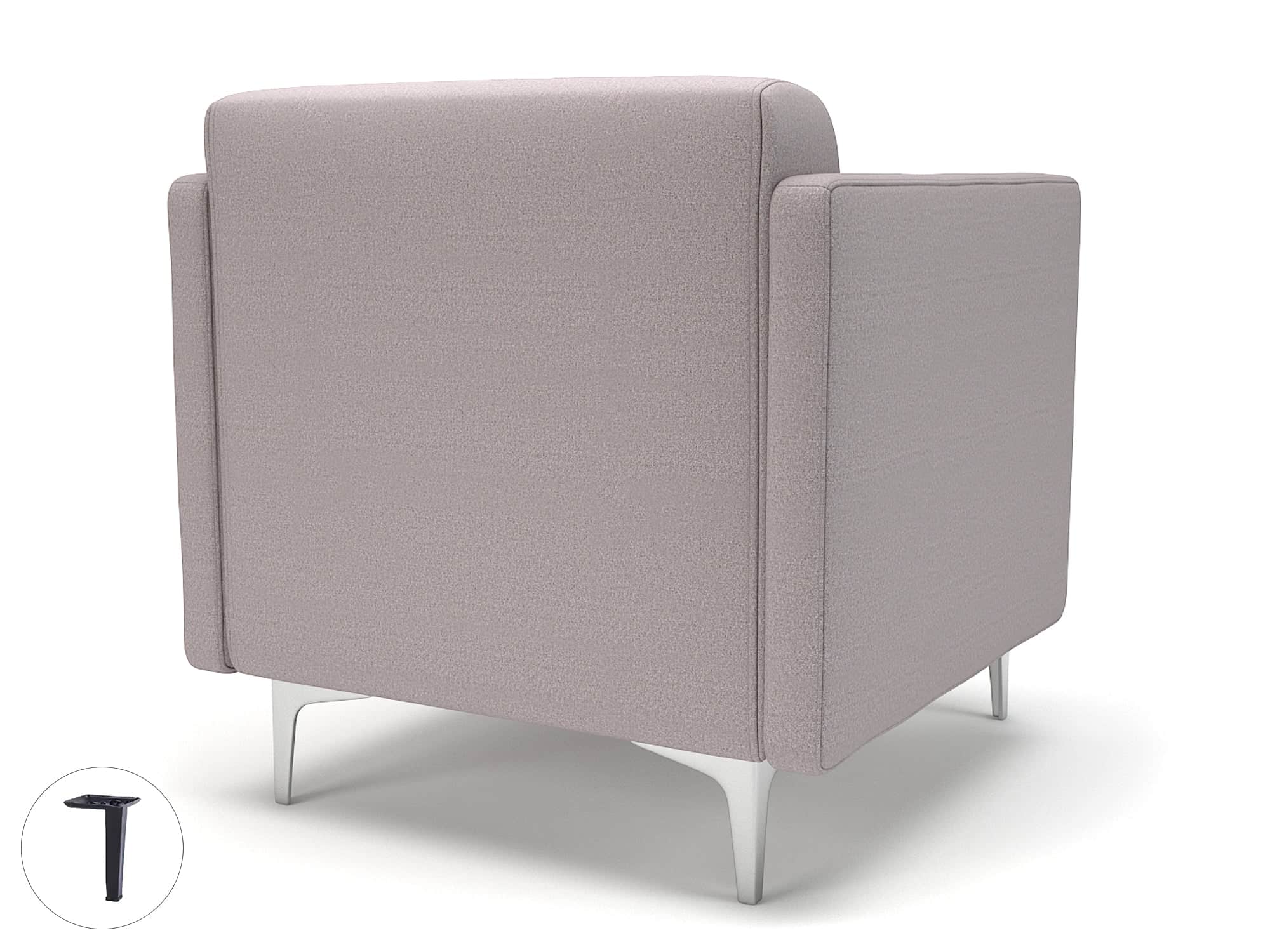 Napa Slim Arm 75cm Wide Armchair in Warwick Dolly Fabric - Image 42