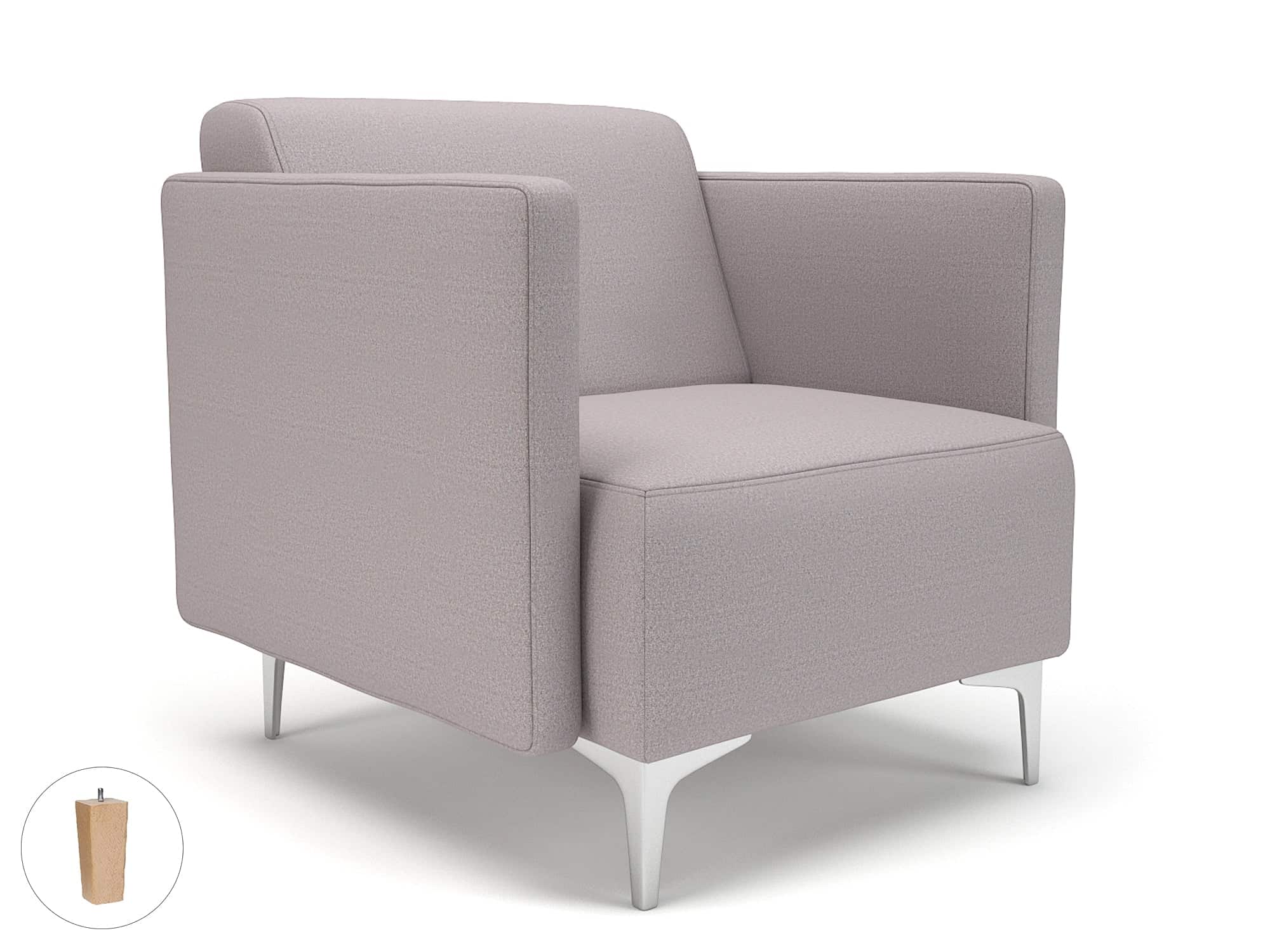 Napa Slim Arm 75cm Wide Armchair in Warwick Dolly Fabric - Image 46