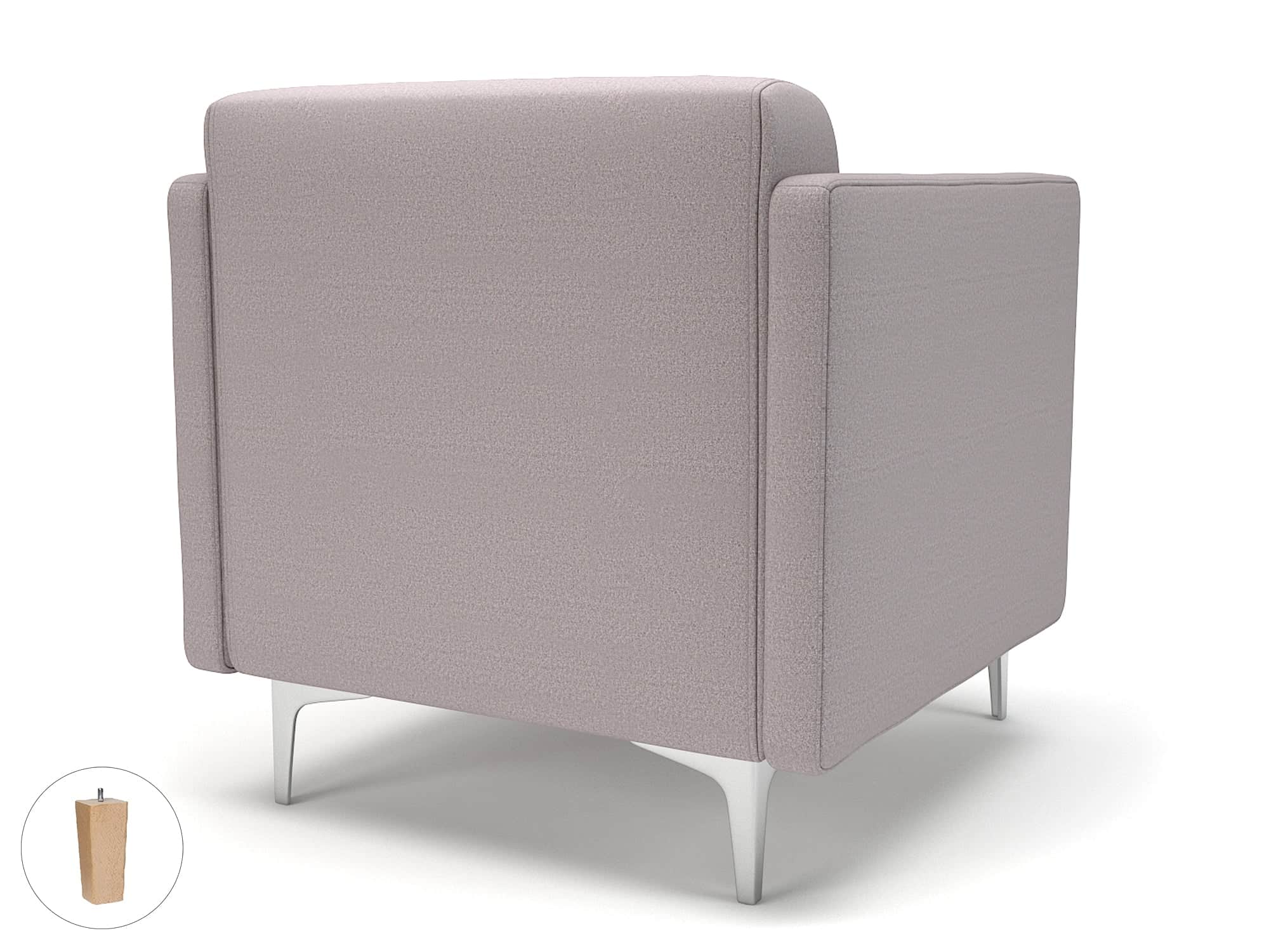 Napa Slim Arm 75cm Wide Armchair in Warwick Dolly Fabric - Image 48