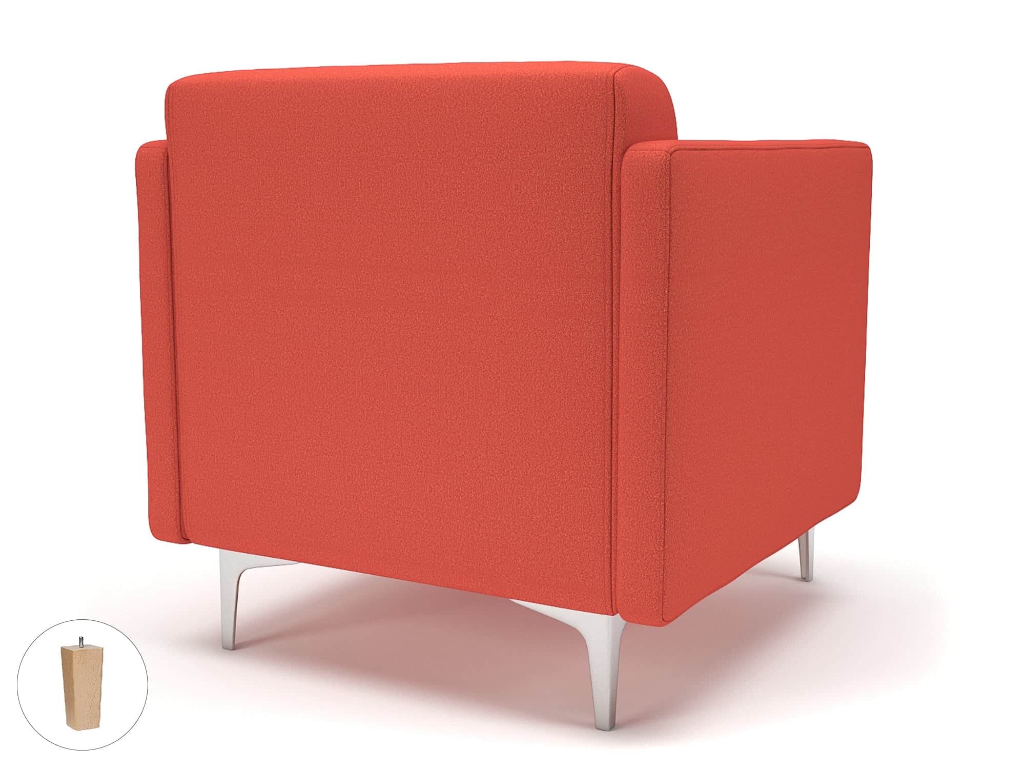 Napa Slim Arm 75cm Wide Armchair in Warwick Dolly Fabric - Image 60