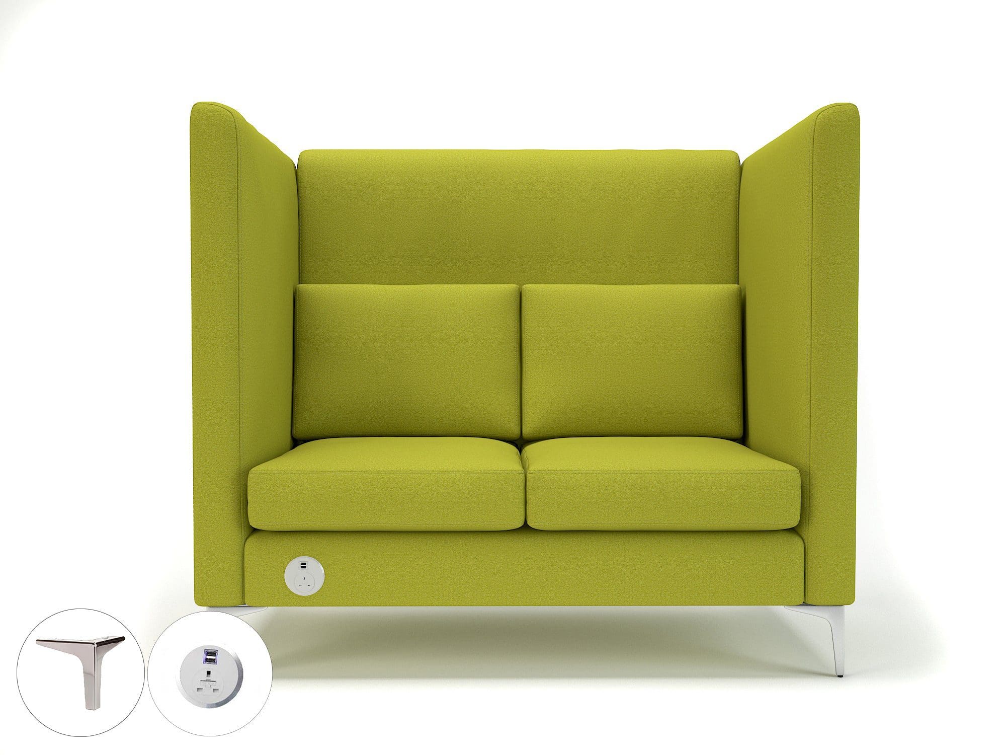 Altus 128cm Wide Privacy Booth in Warwick Dolly Fabric with Socket - Image 2