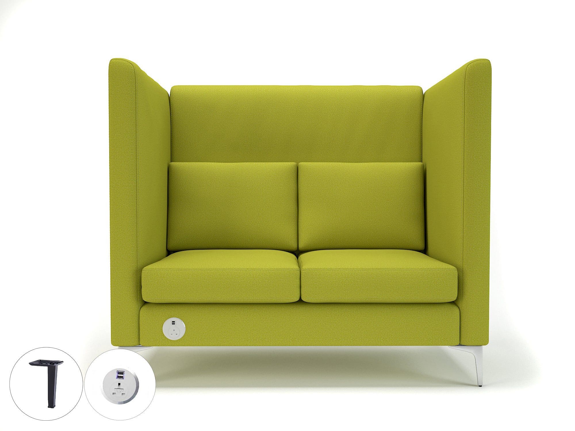 Altus 128cm Wide Privacy Booth in Warwick Dolly Fabric with Socket - Image 6