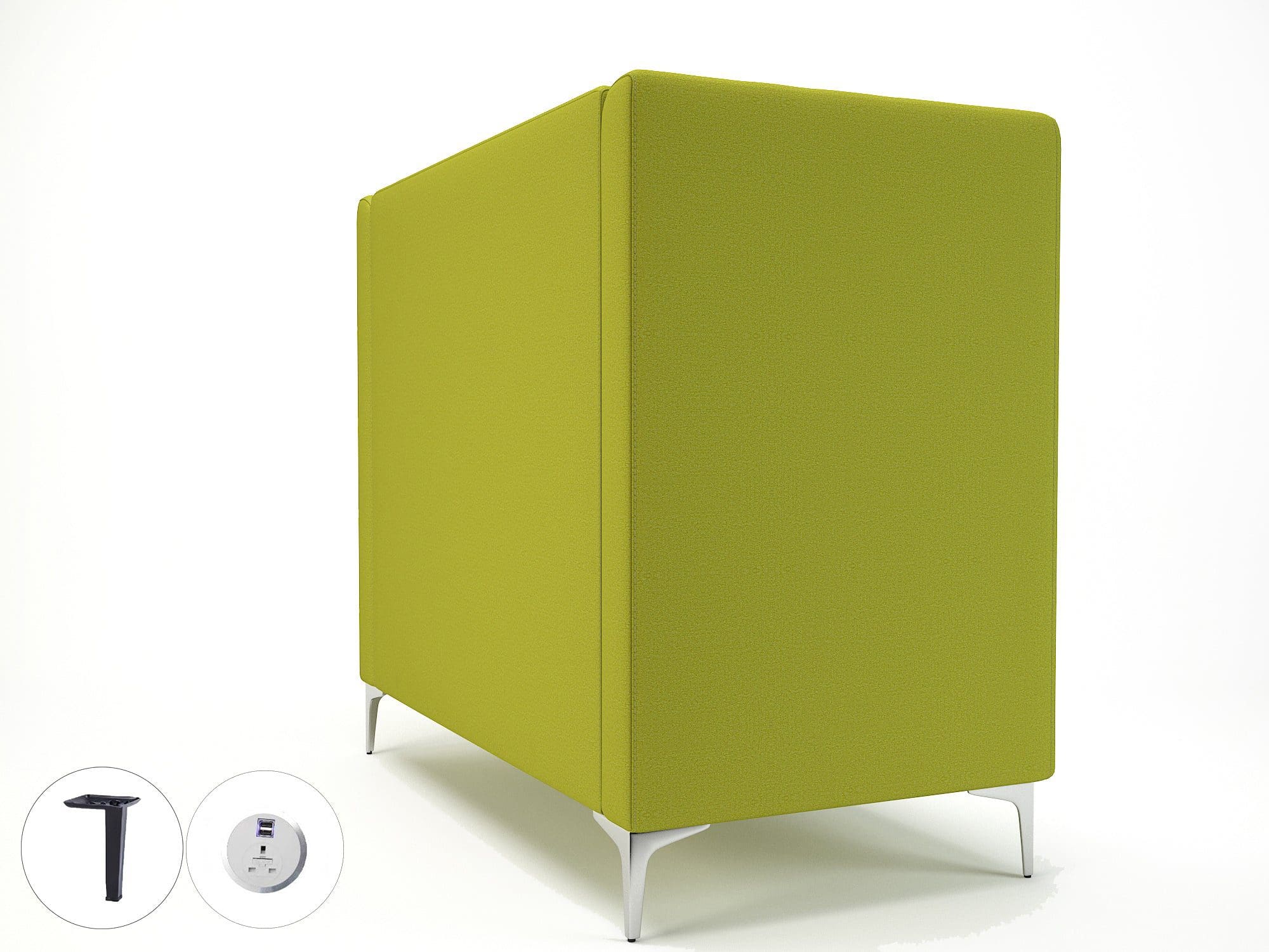 Altus 128cm Wide Privacy Booth in Warwick Dolly Fabric with Socket - Image 8