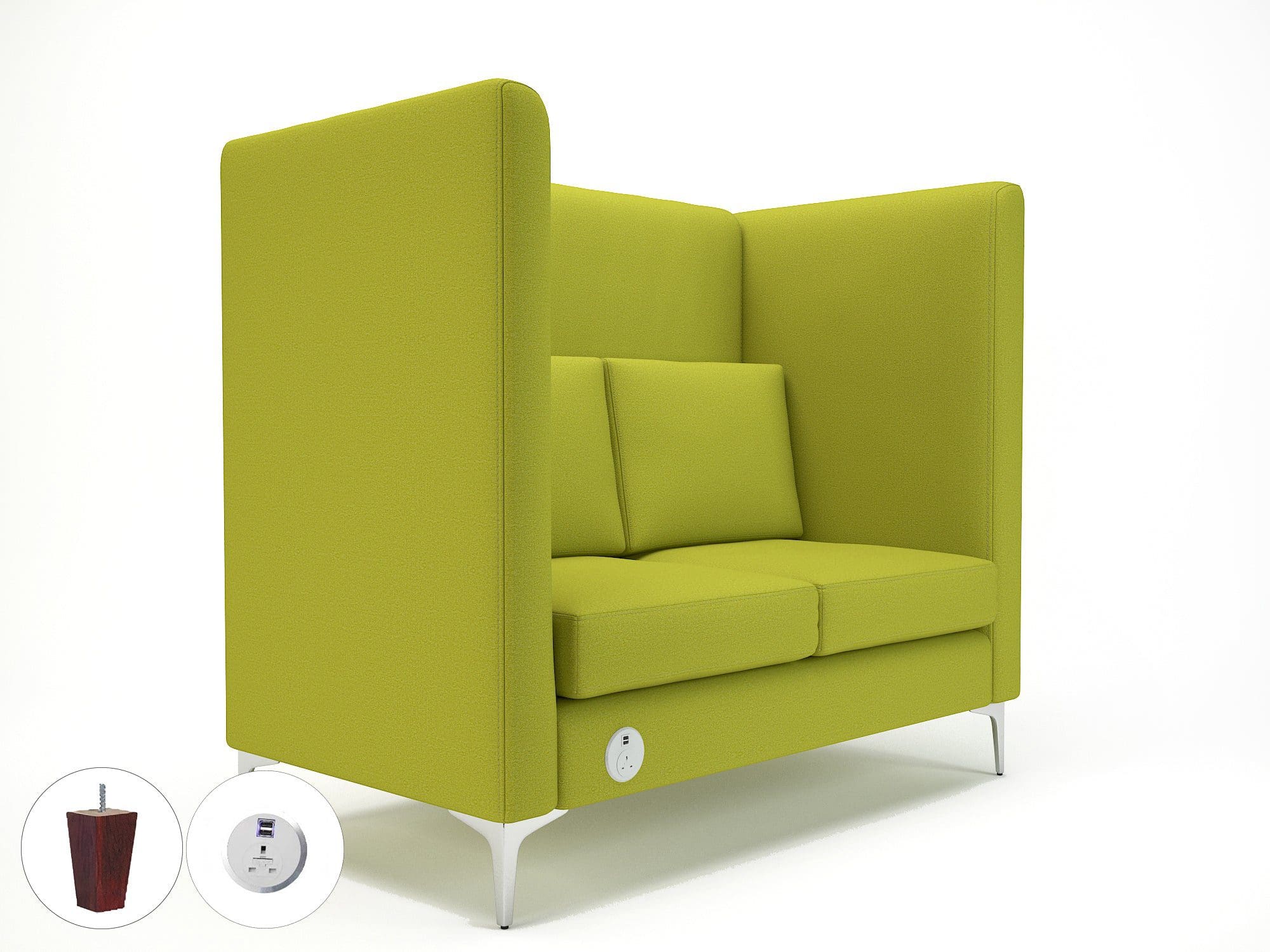 Altus 128cm Wide Privacy Booth in Warwick Dolly Fabric with Socket - Image 9