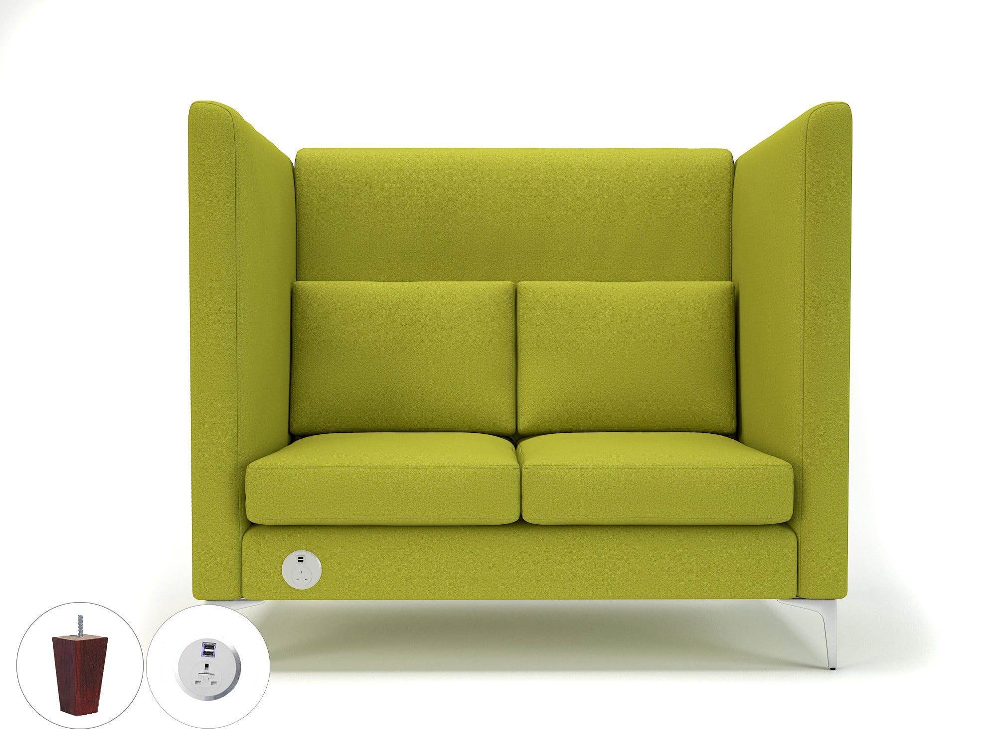 Altus 128cm Wide Privacy Booth in Warwick Dolly Fabric with Socket - Image 10