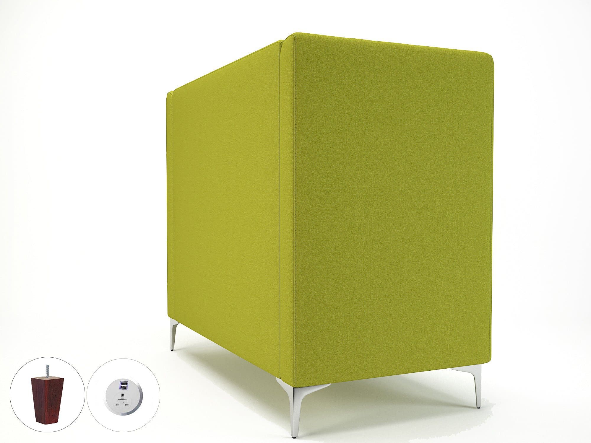 Altus 128cm Wide Privacy Booth in Warwick Dolly Fabric with Socket - Image 12