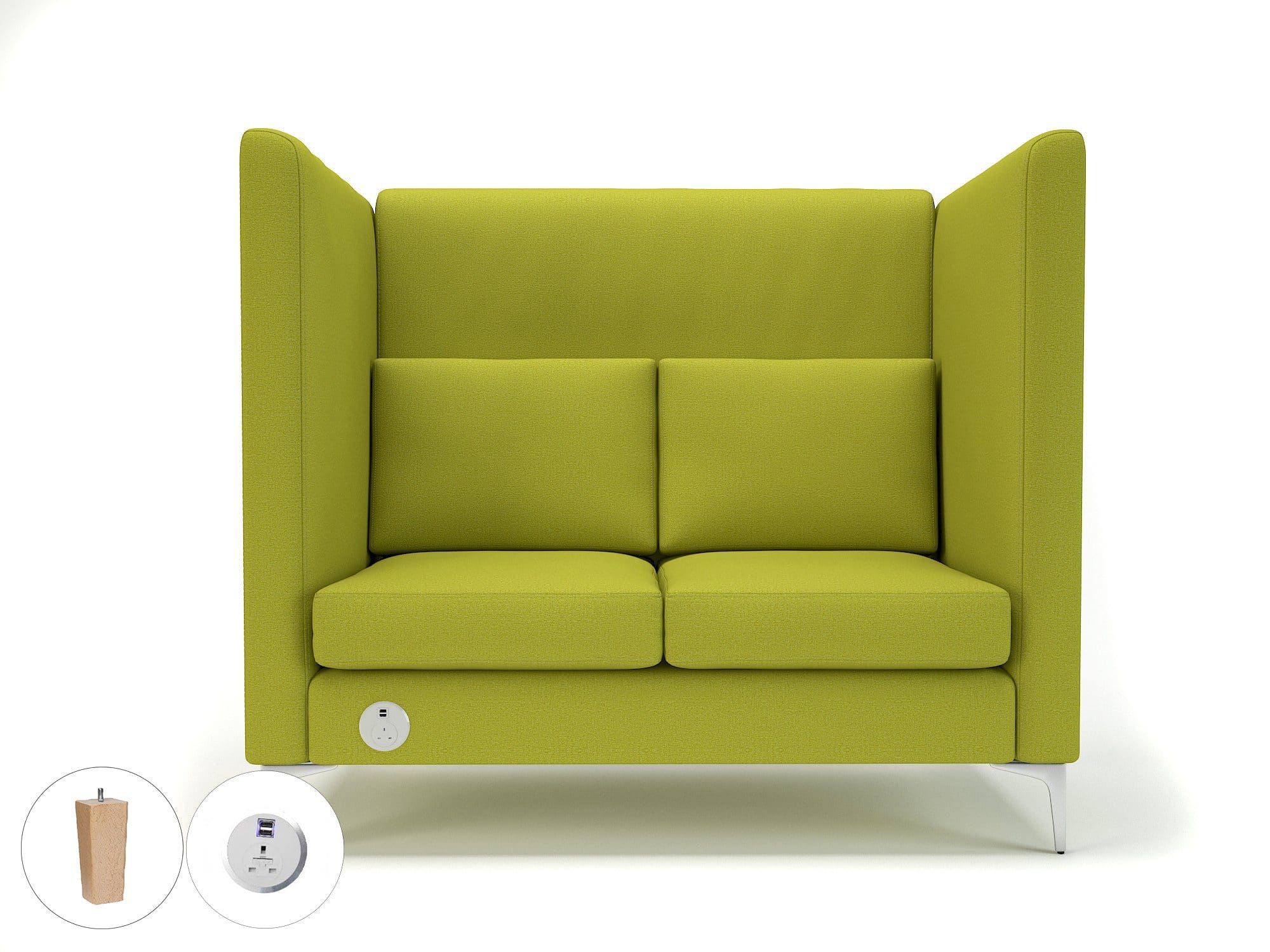 Altus 128cm Wide Privacy Booth in Warwick Dolly Fabric with Socket - Image 14