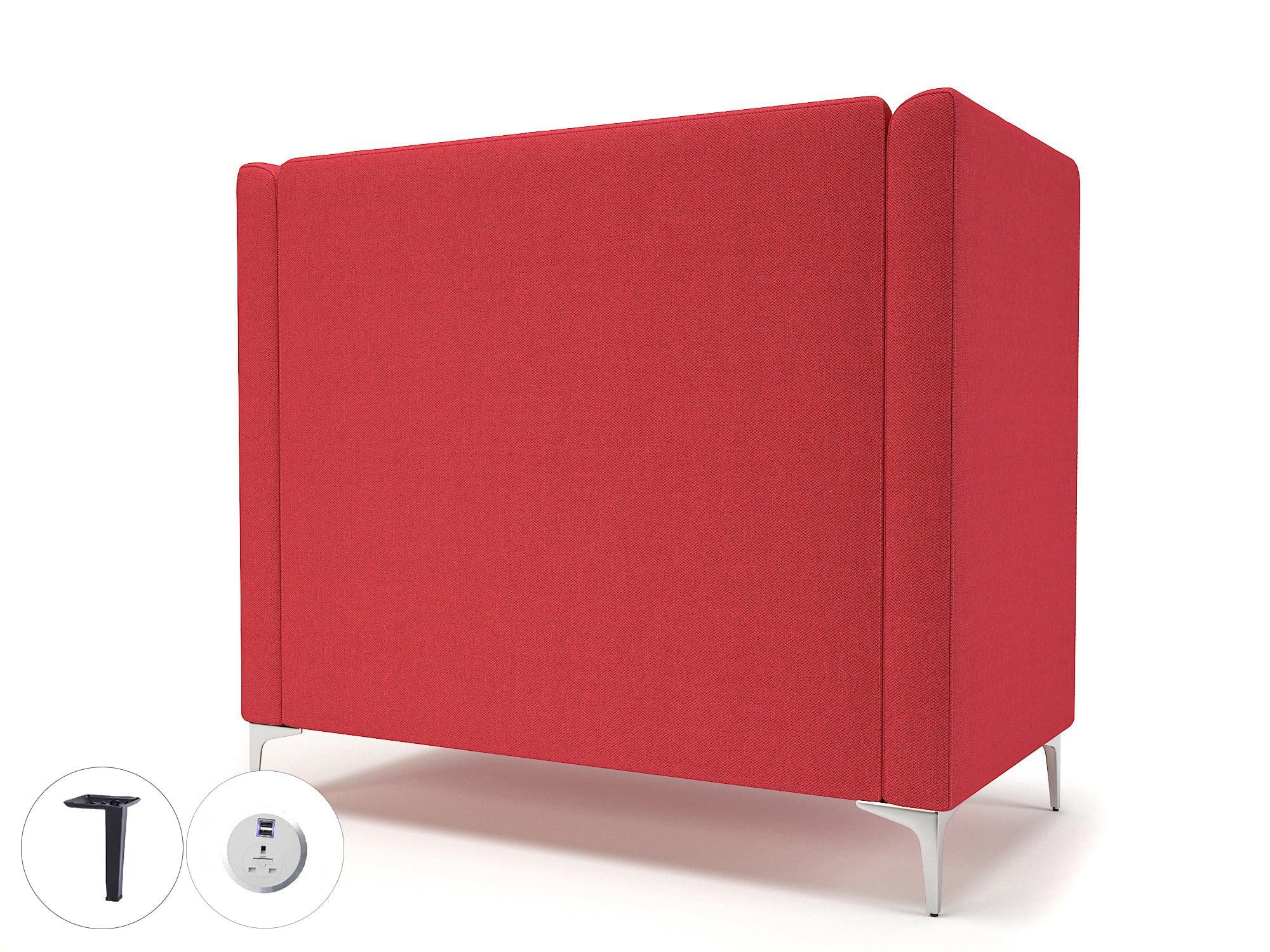 Altus 128cm Wide Privacy Booth in Camira Era Fabric with Socket - Image 7